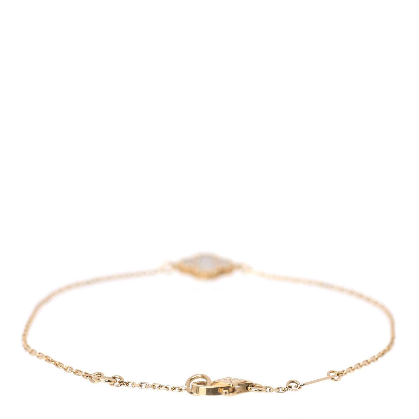 18K Yellow Gold Mother of Pearl Sweet Alhambra Bracelet