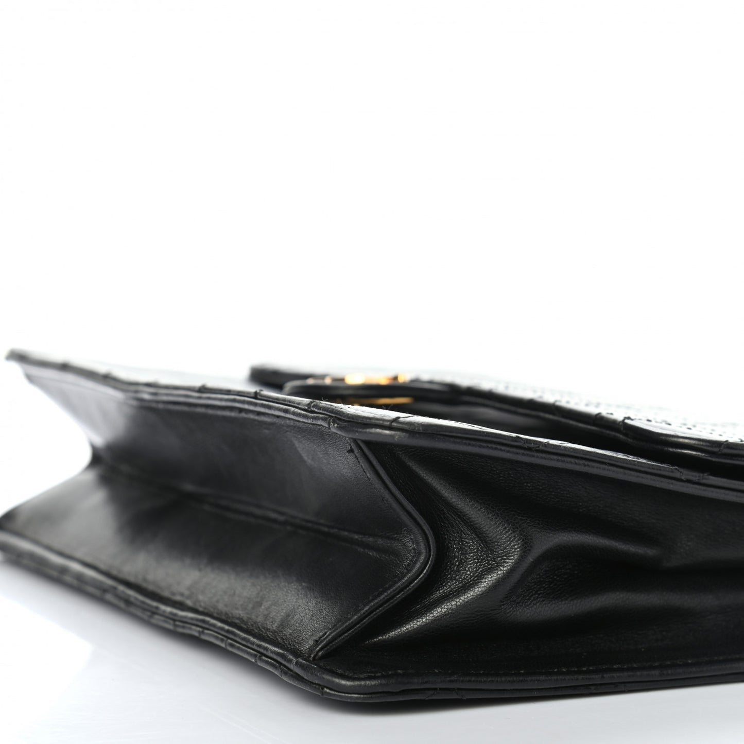 Lambskin Quilted Medium Single Flap Black
