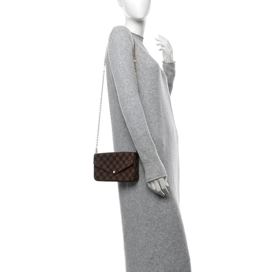 Damier Ebene Pochette Felicie Chain Wallet