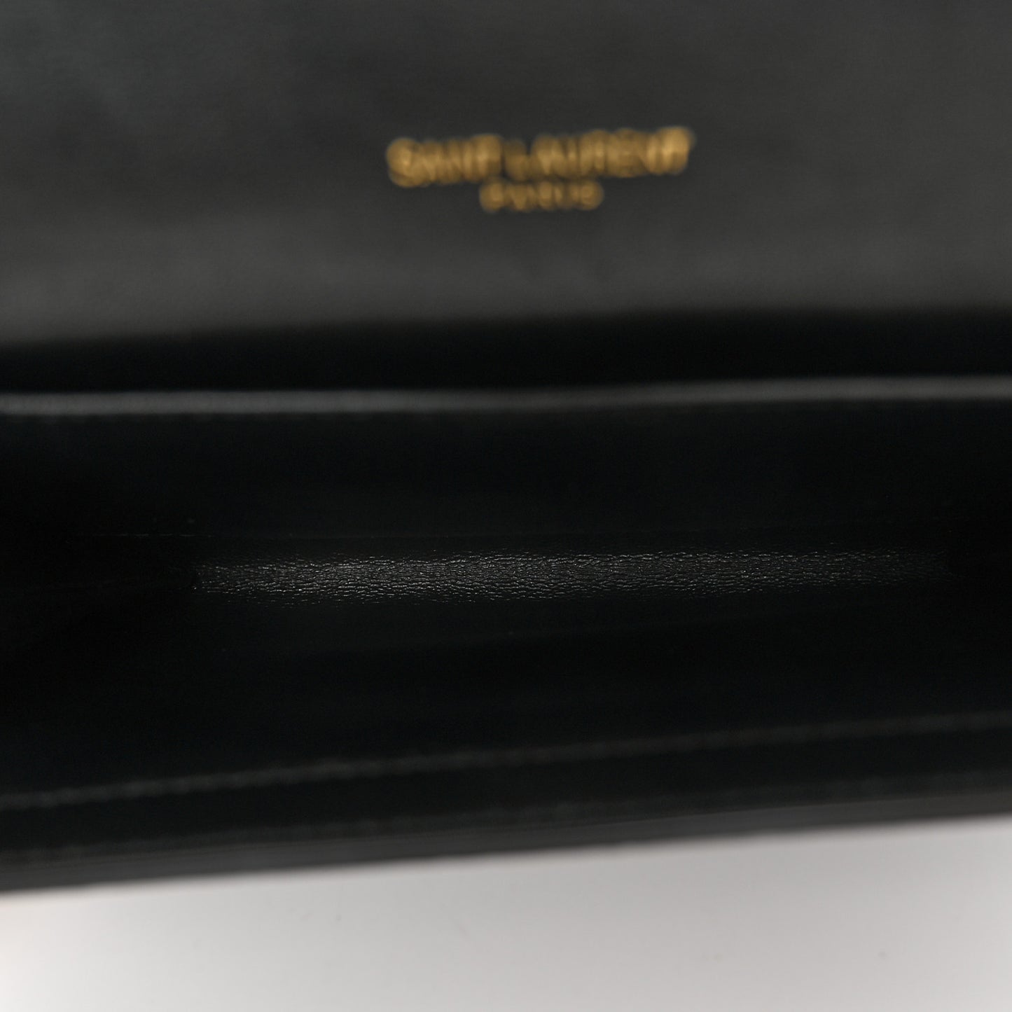 Calfskin Crocodile Embossed Monogram Uptown Chain Wallet Black