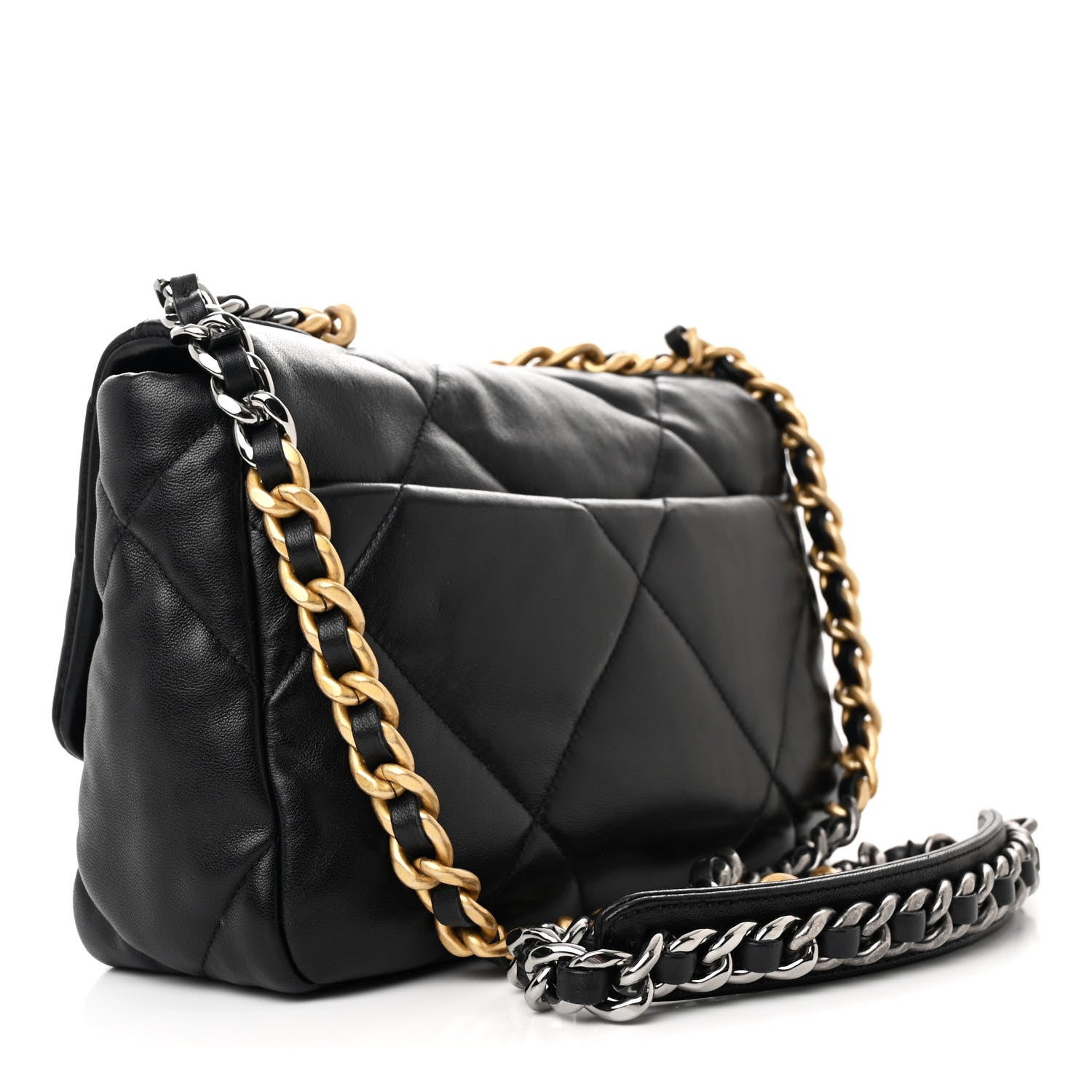Chanel Lambskin Quilted Medium Chanel 19 Flap Black 3 of 10
