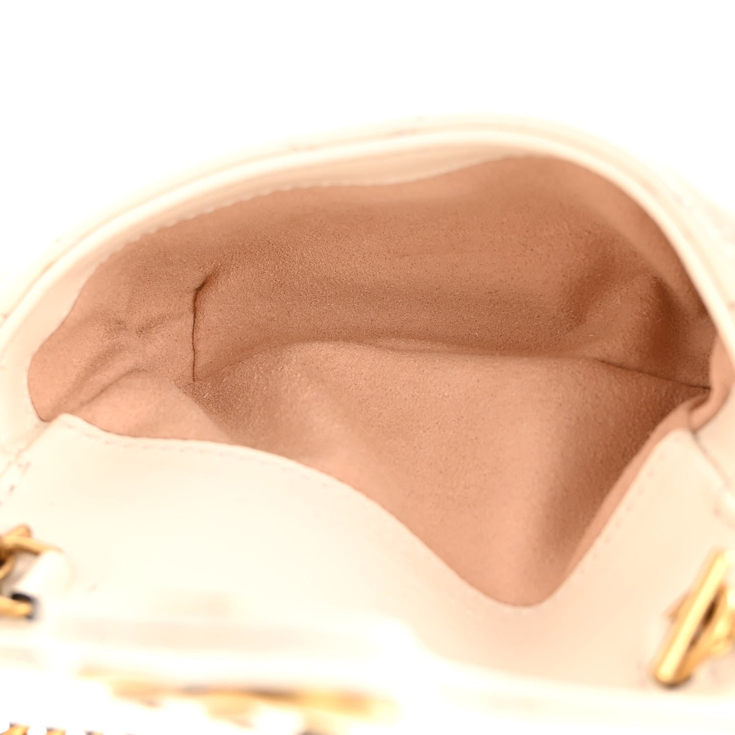 Gucci Calfskin Matelasse Heart GG Marmont 2.0 Coin Purse On A Chain Mystic White 5 of 9