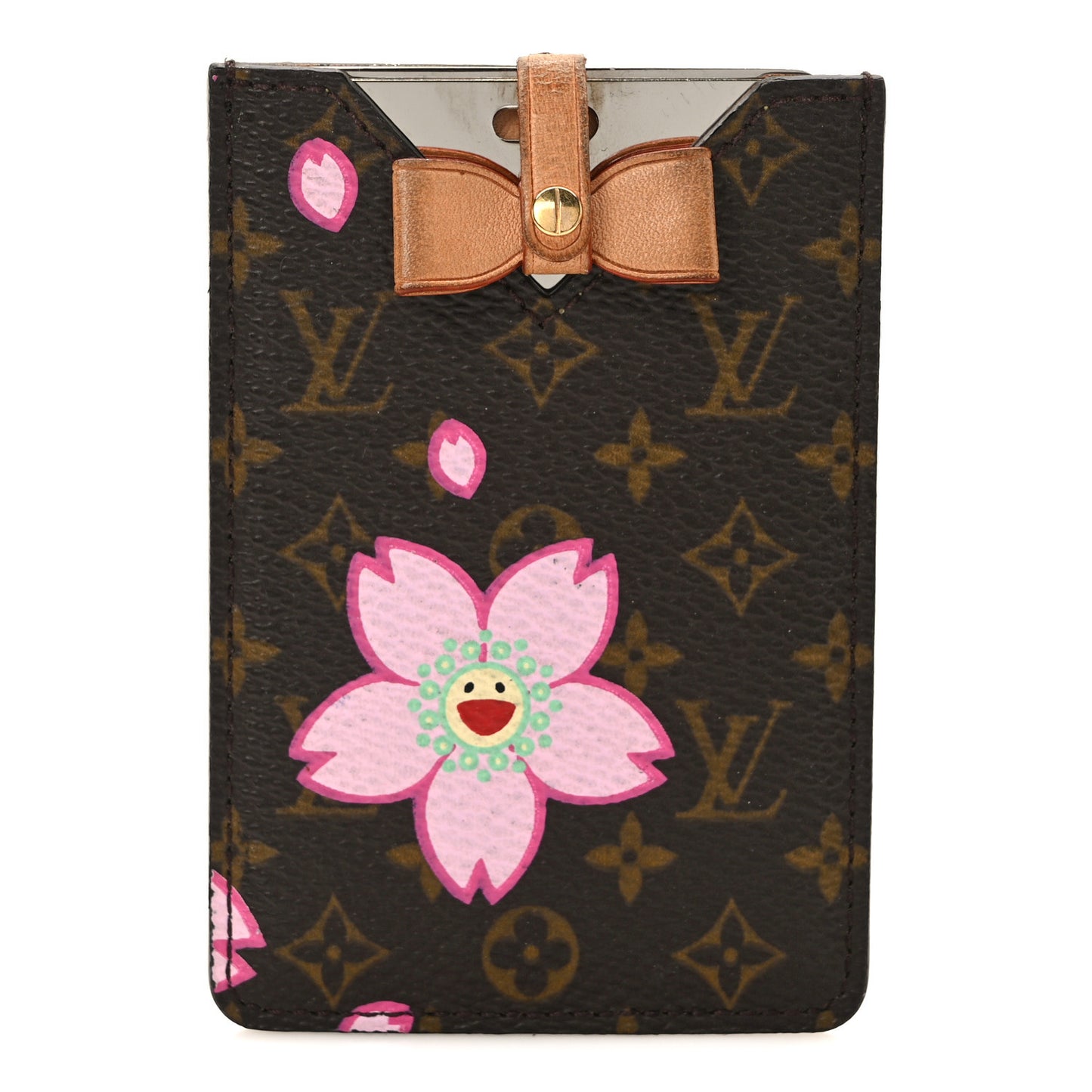 Monogram Cherry Blossom Mirror With Case Brown