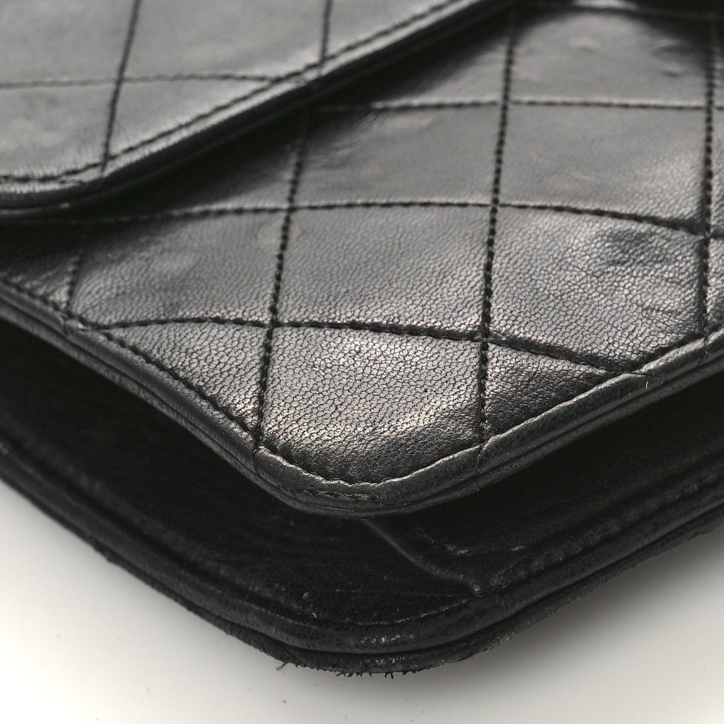 Lambskin Quilted Small Single Flap Bag Black