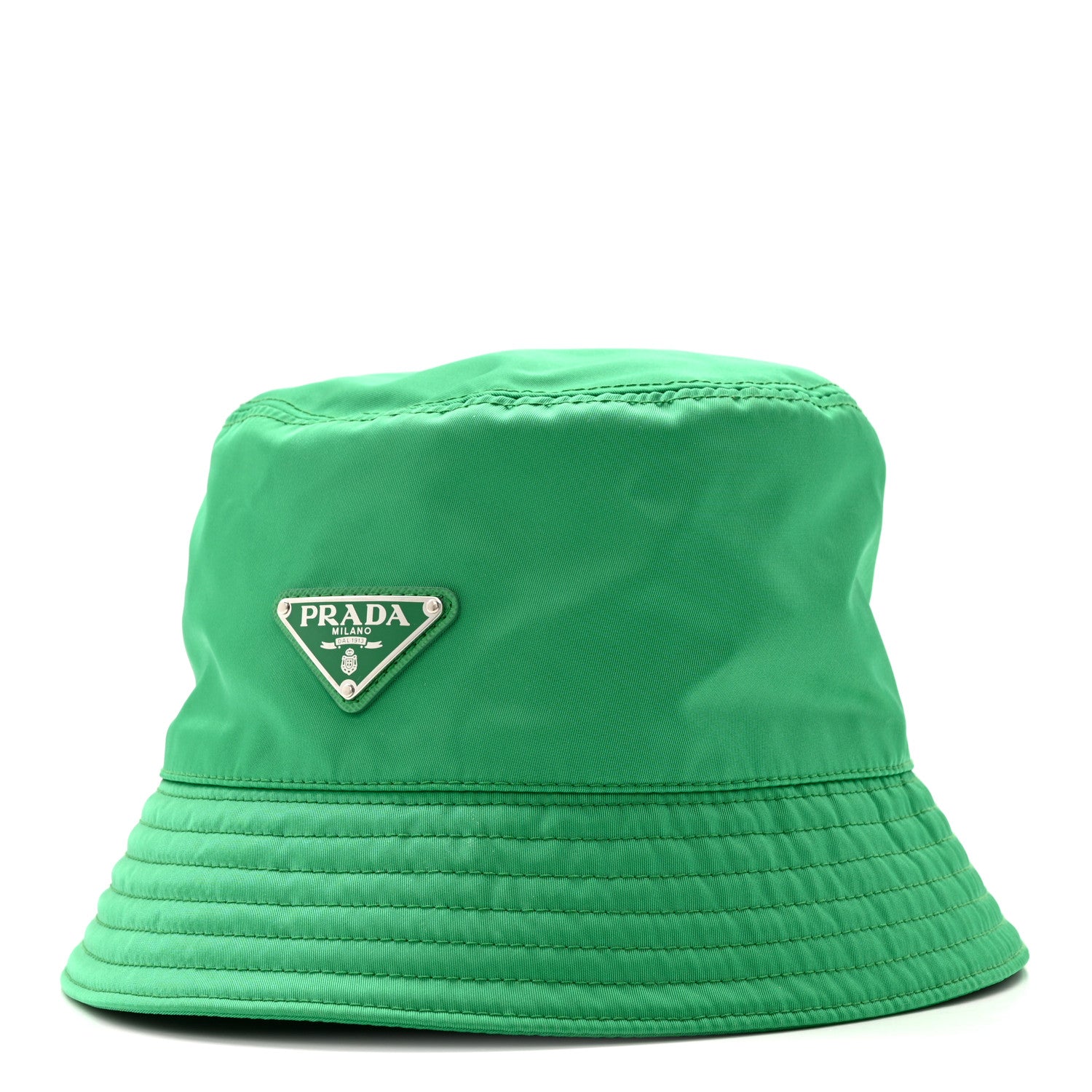 Prada Re-Nylon Triangle Womens Bucket Hat S Menta 1816803