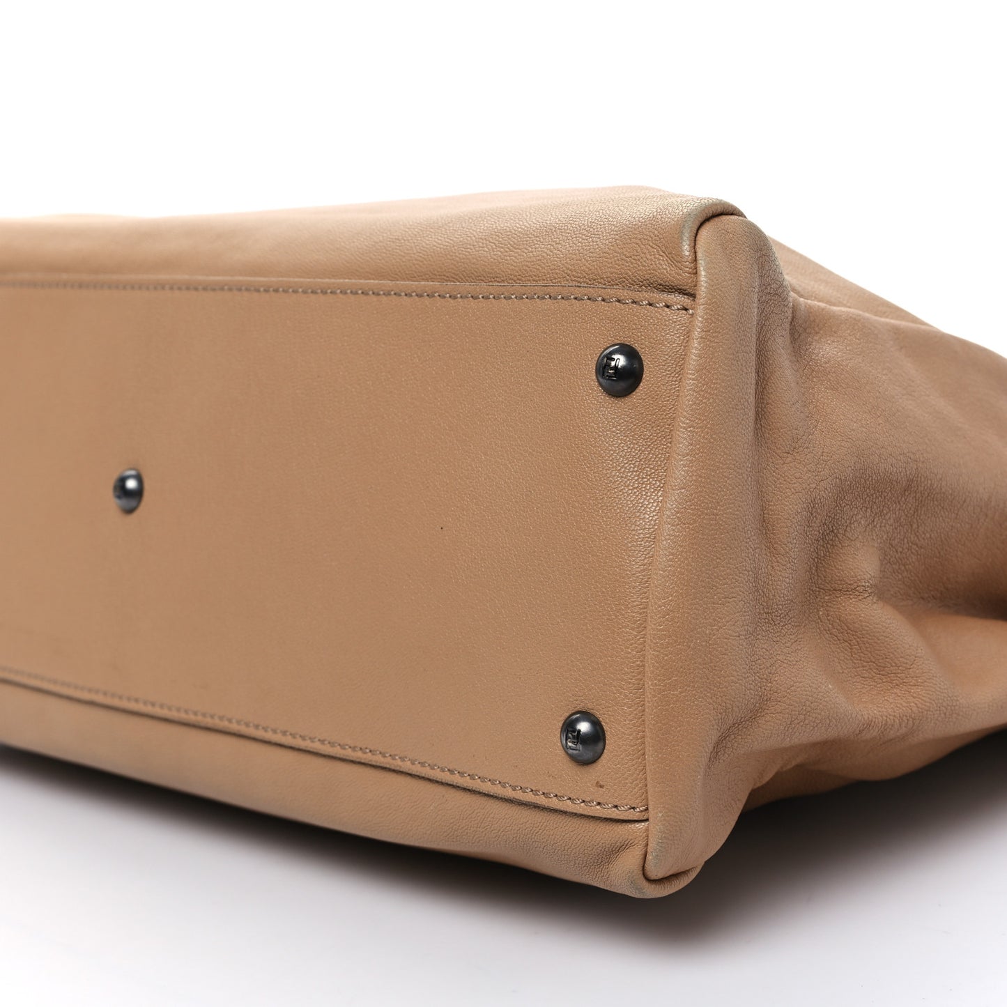 Goatskin Large Peekaboo Iconic Satchel Latte