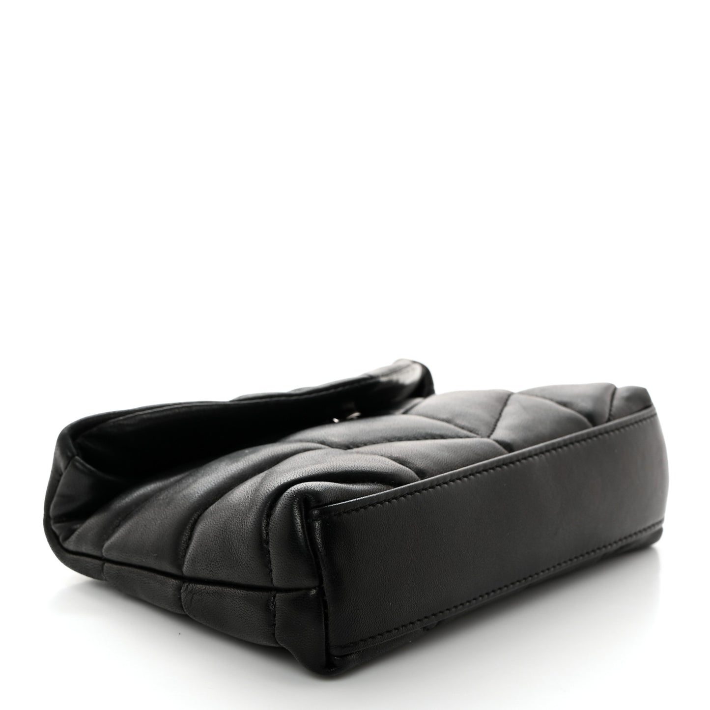 Lambskin Monogram Loulou Puffer Pouch Clutch Black