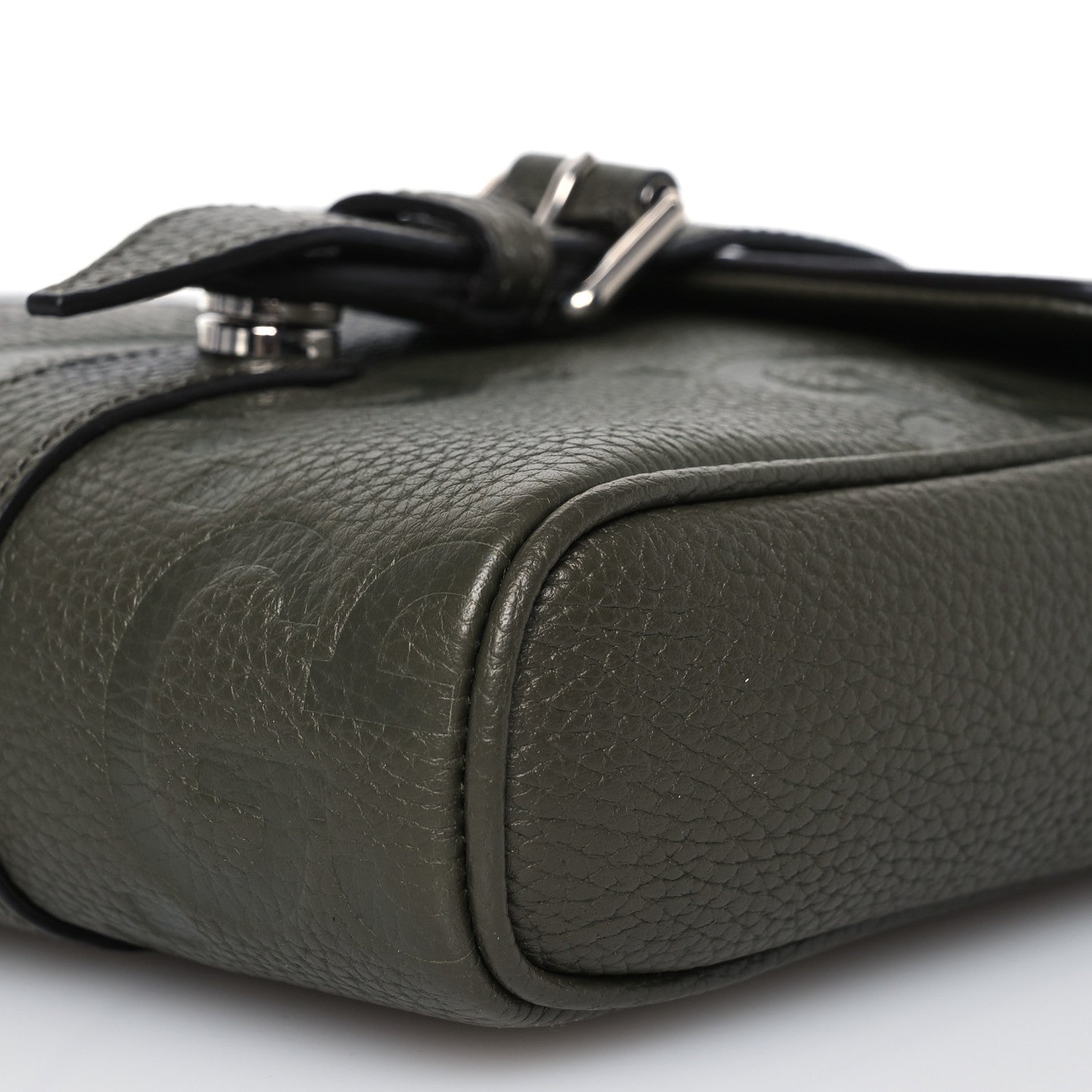 Gucci Piuma Calfskin Jumbo GG Embossed Small Messenger Bag Dark Green 8 of 11