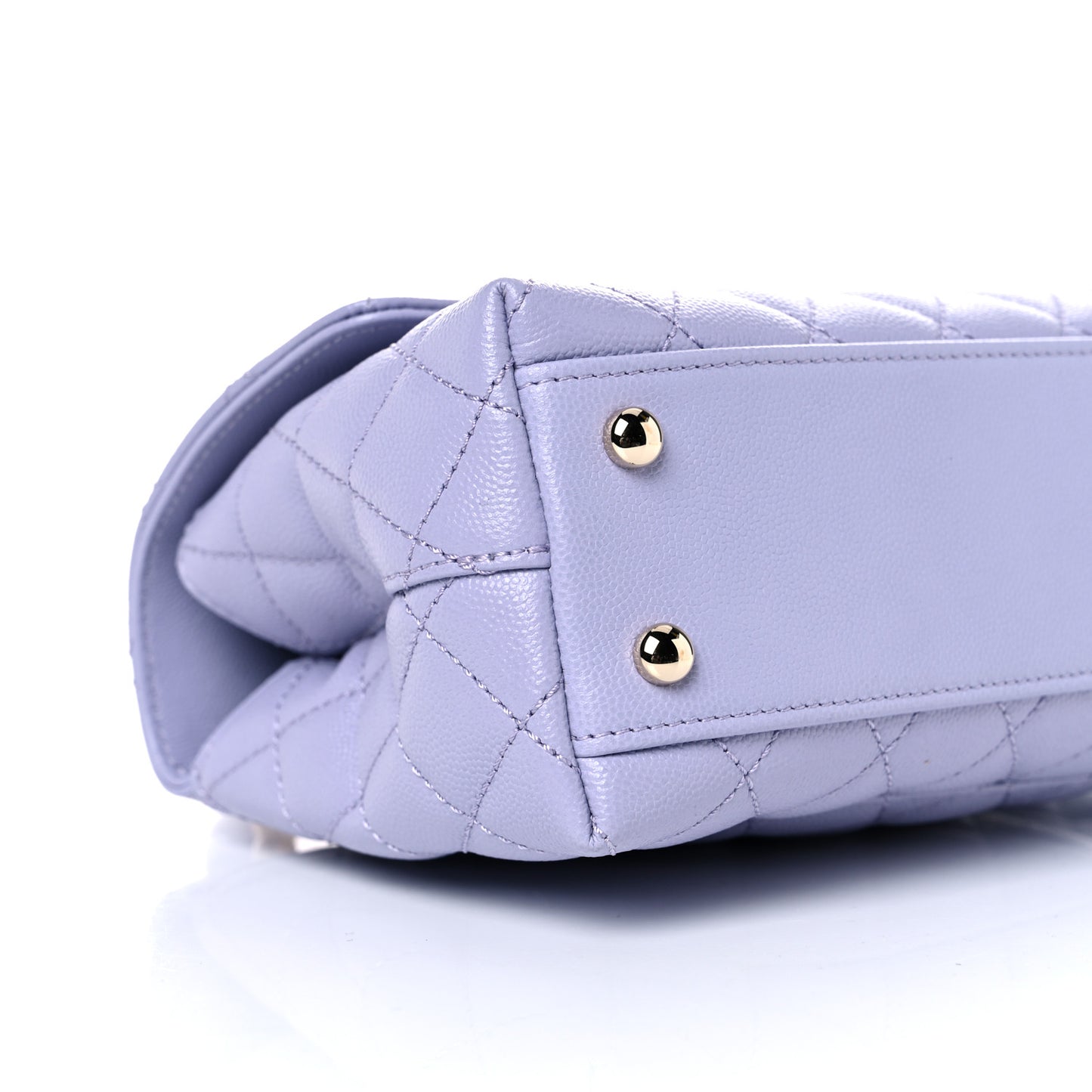 Caviar Quilted Mini Coco Handle Flap Light Purple