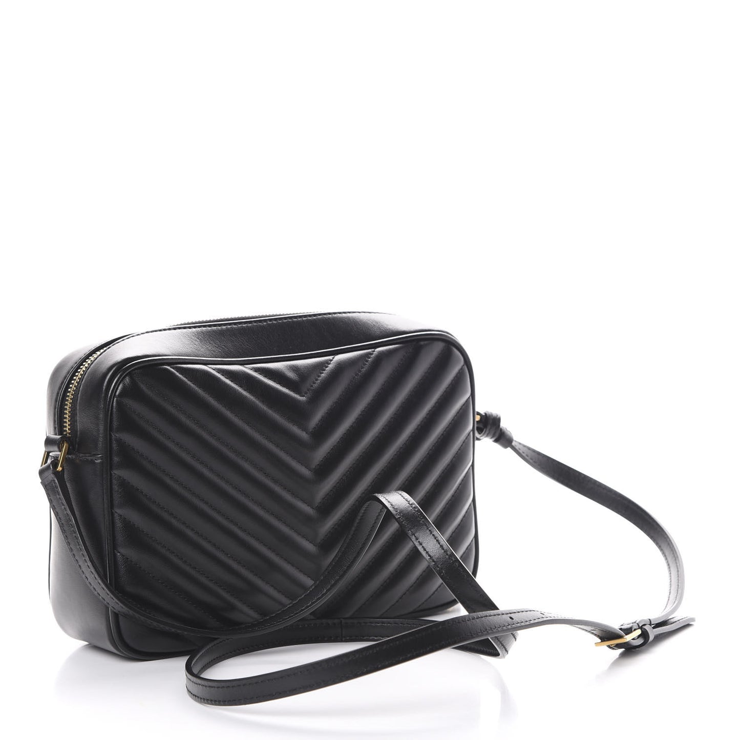 Calfskin Matelasse Monogram Lou Camera Bag Black