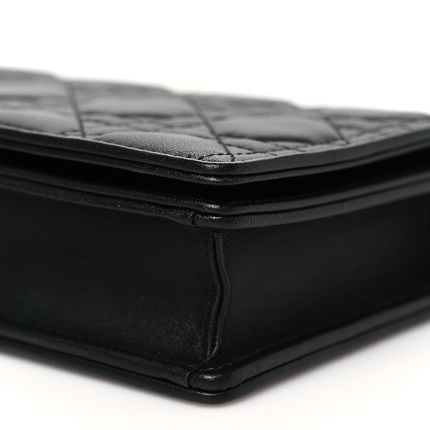 Lambskin Cannage Lady Dior Pouch Black