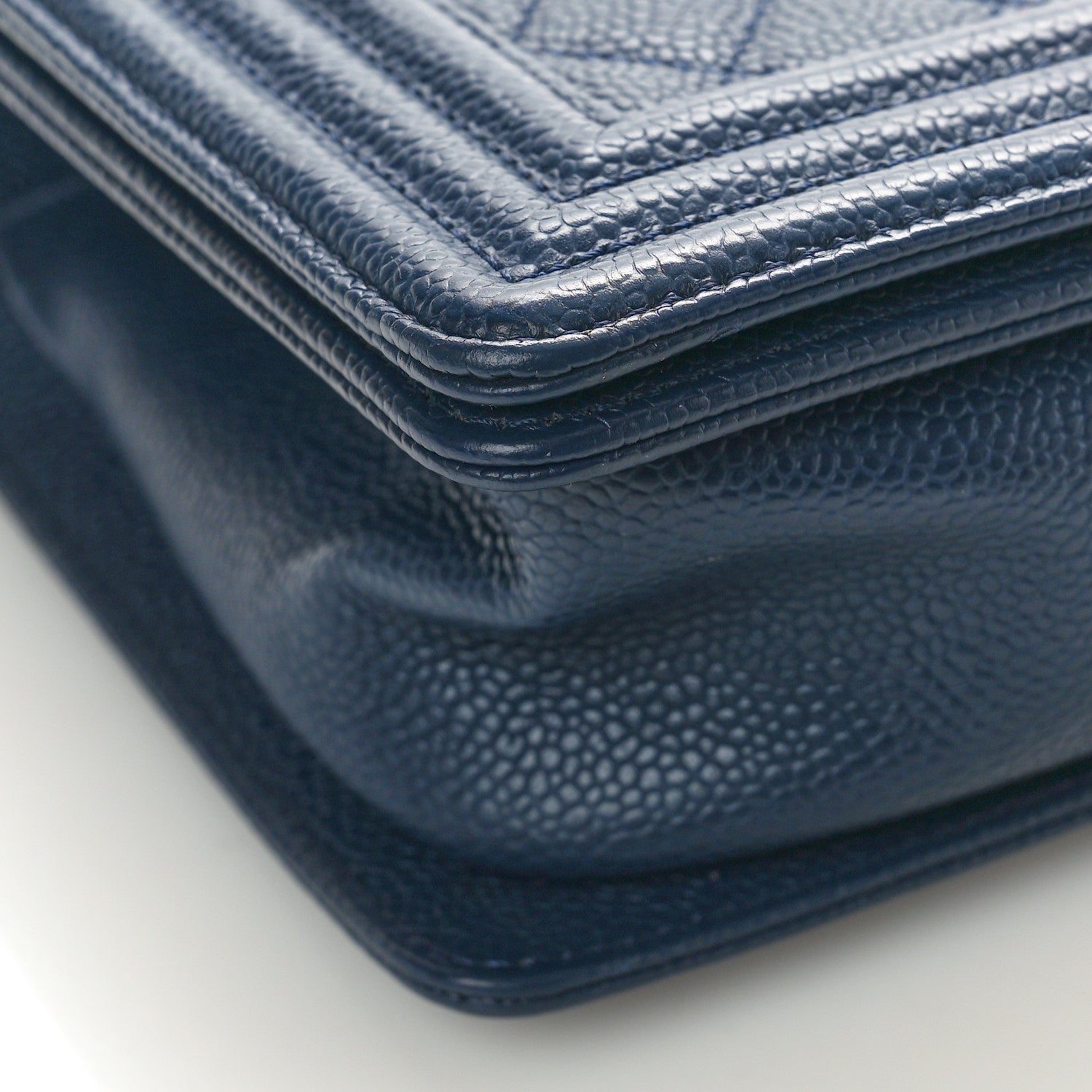 Chanel Caviar Quilted Medium Boy Flap Navy 9 of 10