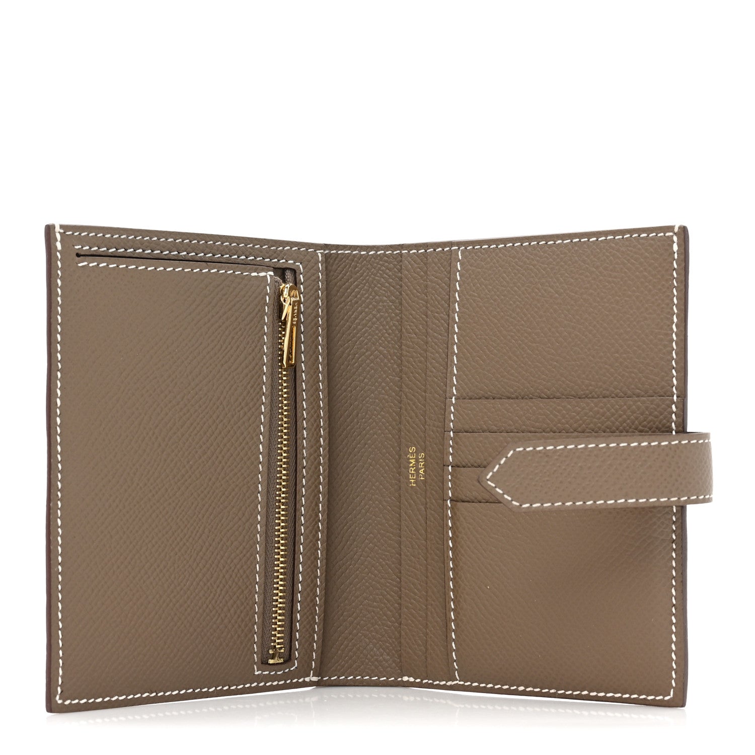 Hermes Epsom Bearn Compact Wallet Etoupe 5 of 12