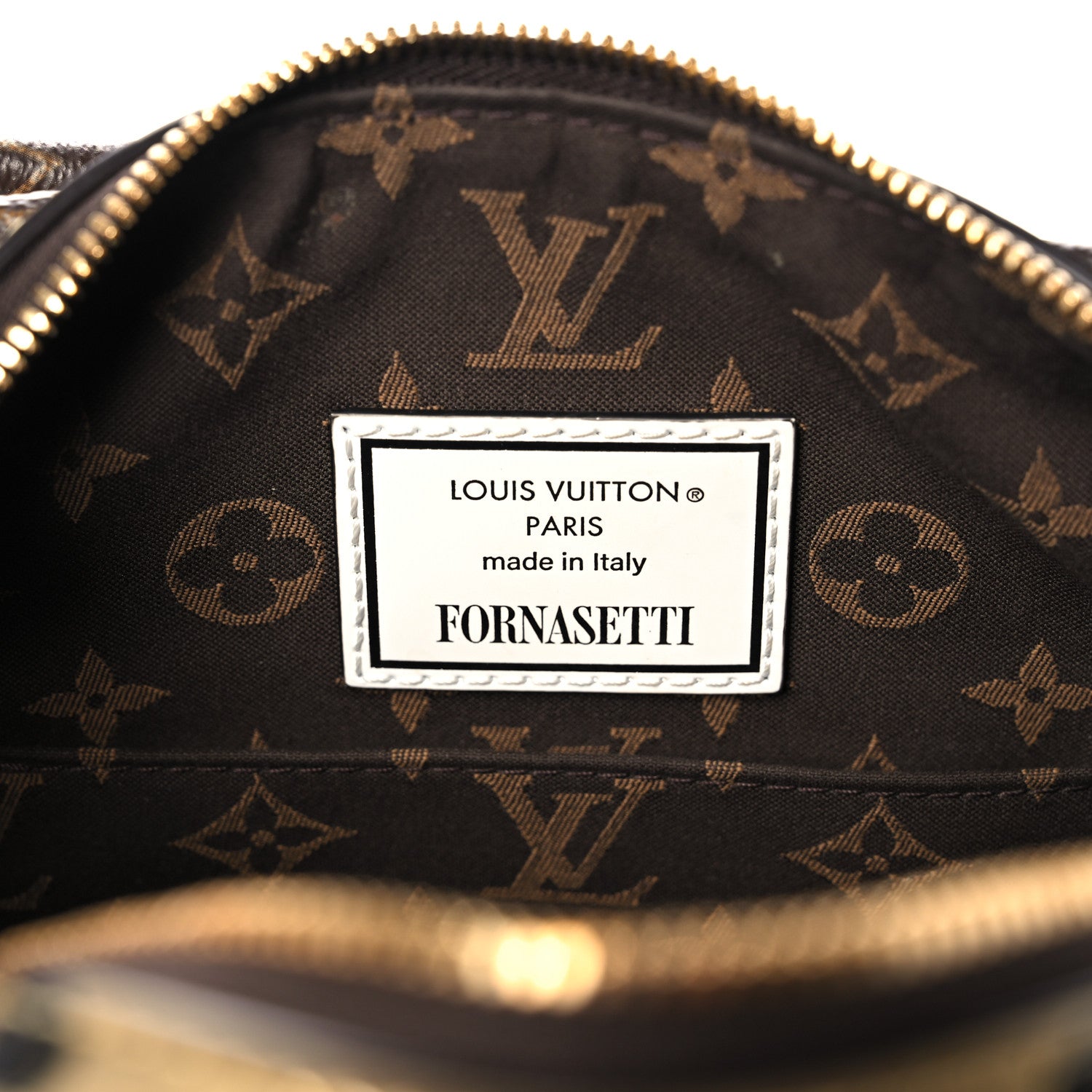 Louis Vuitton X FORNASETTI Calfskin Fornasetti Speedy Bandouliere 25 Gold 6 of 10