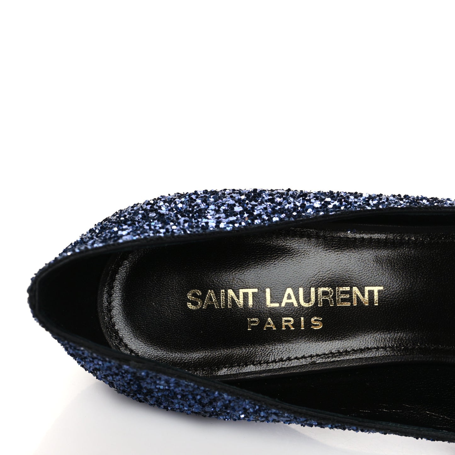 Charlotte Glitter Point-toe Kitten-Heel Pumps 37 Blue
