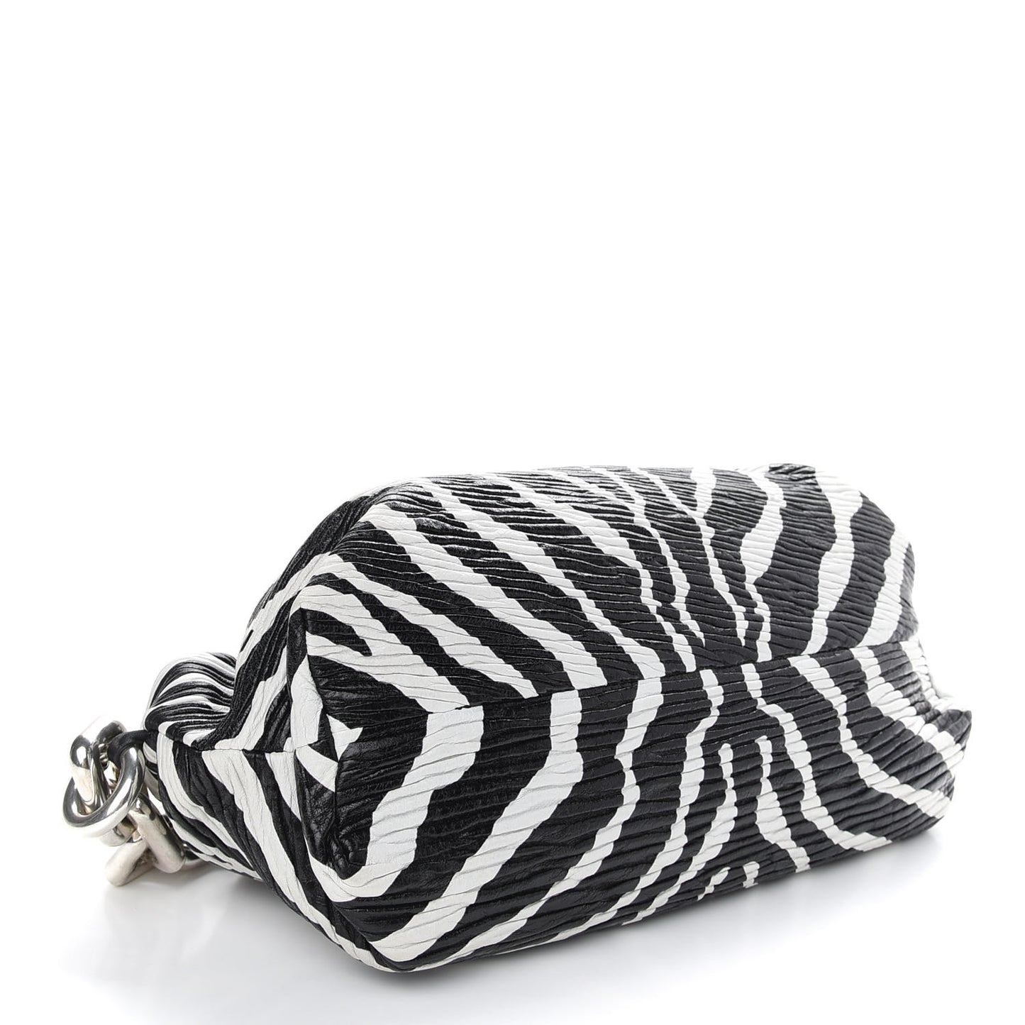 Nappa Zebra Print The Pouch Chain White Black