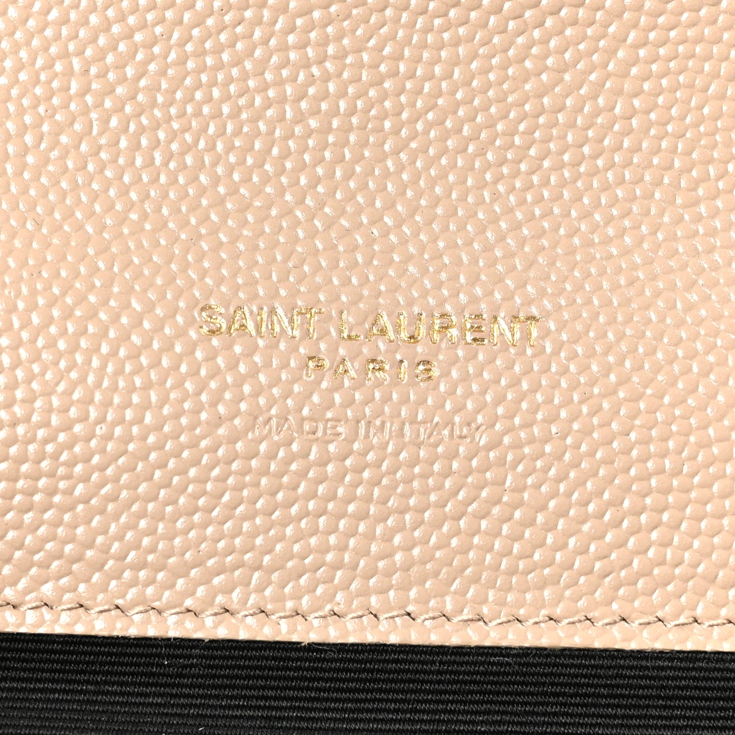 Grain De Poudre Matelasse Chevron Monogram Envelope Clutch Dark Beige