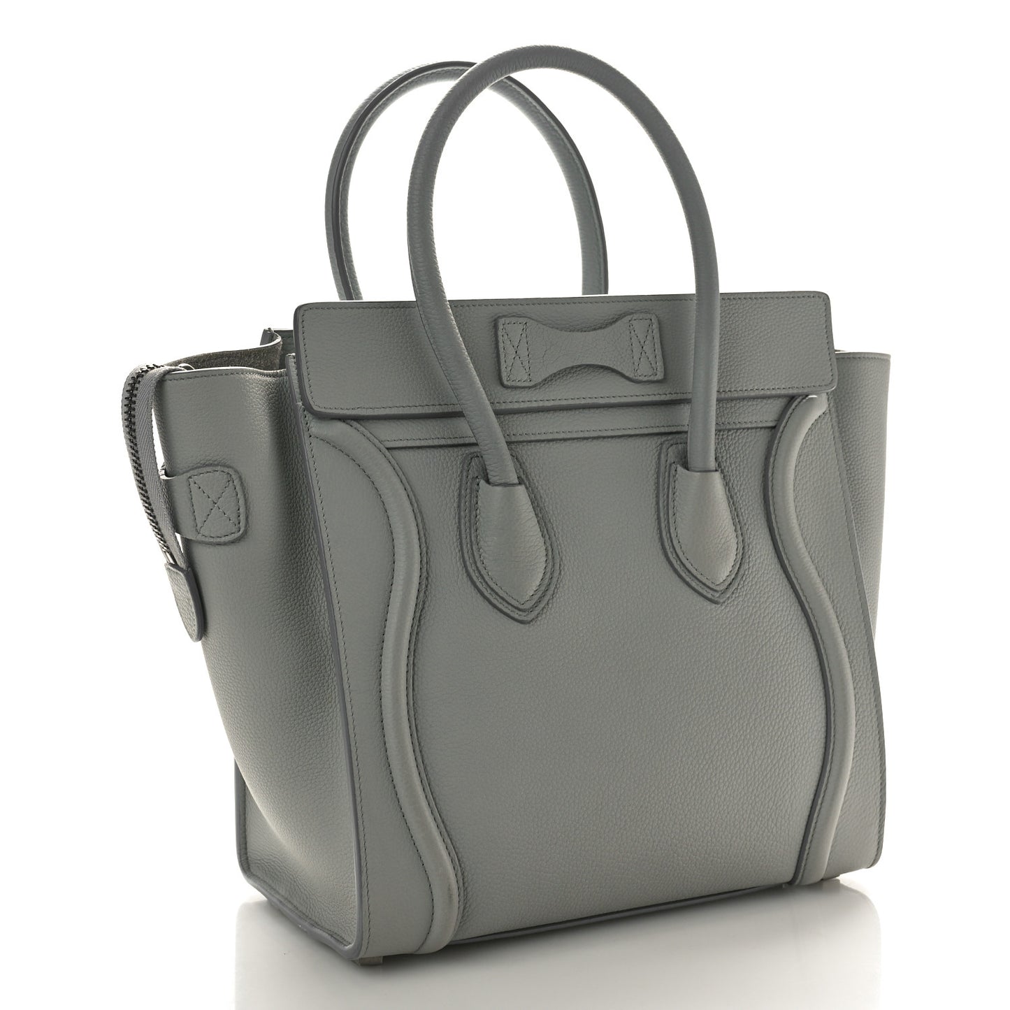 Baby Drummed Calfskin Micro Luggage Sky