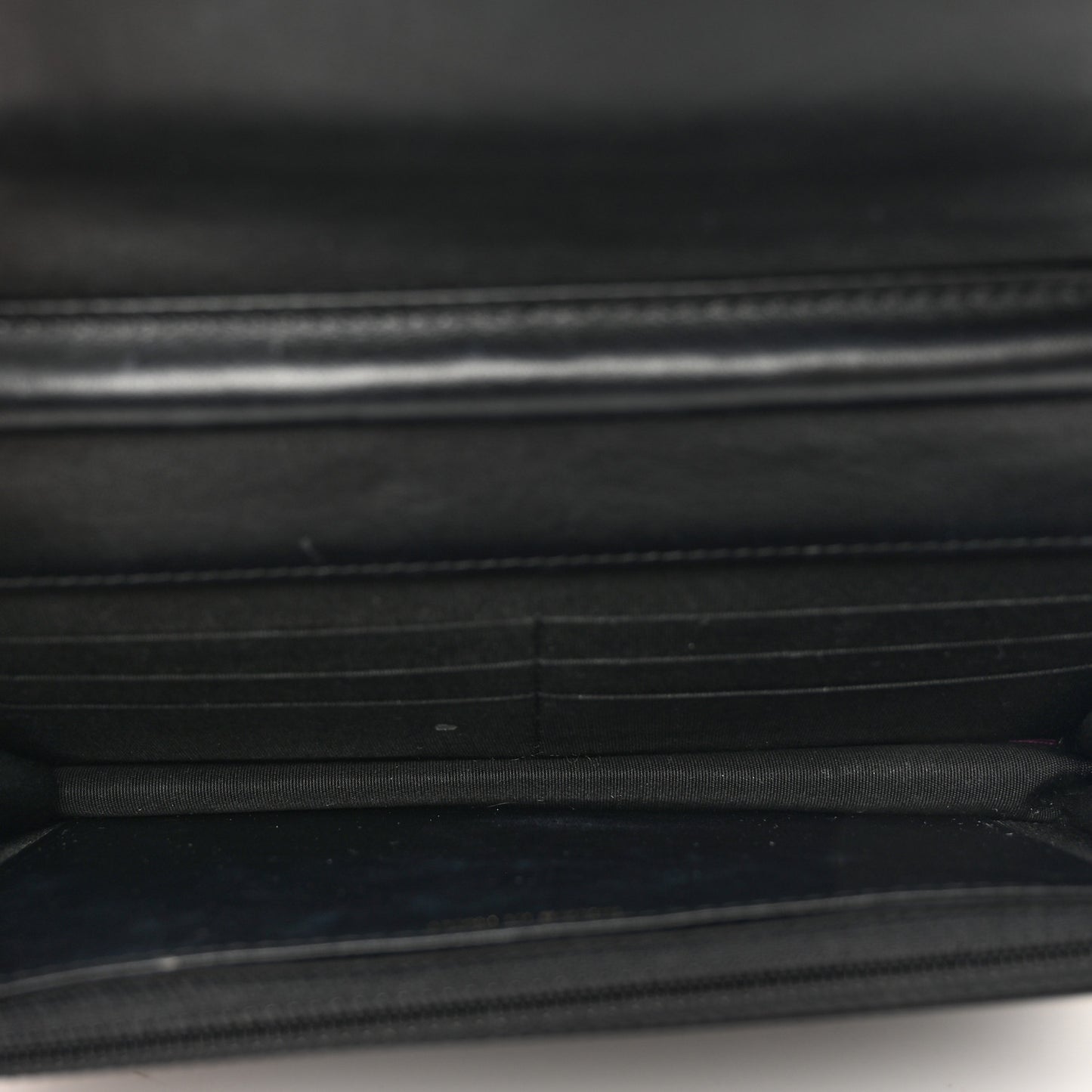 Caviar Chevron Quilted Boy Wallet On Chain WOC Black