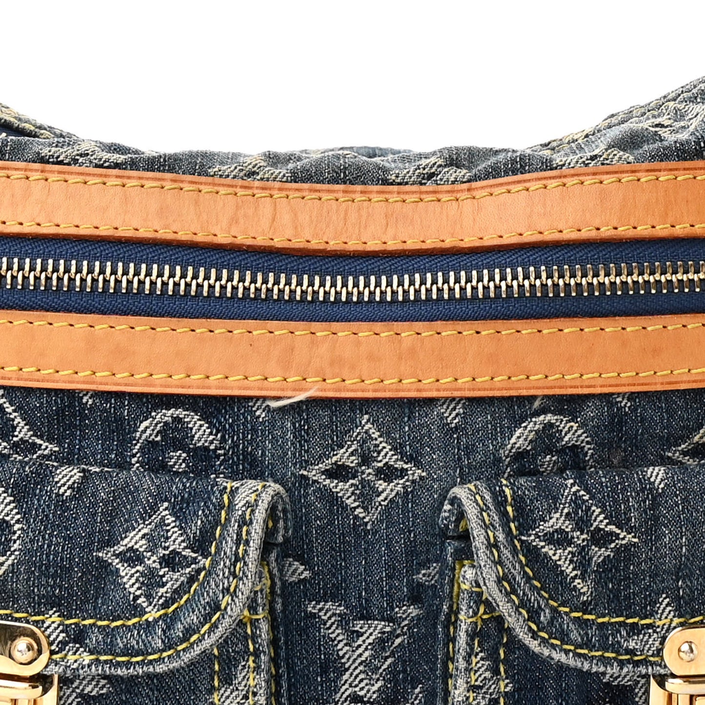 Monogram Denim Baggy PM Blue