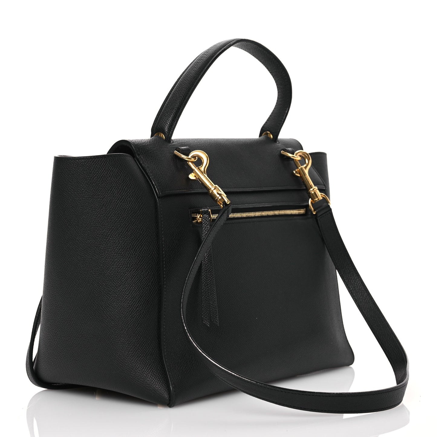 Grained Calfskin Mini Belt Bag Black