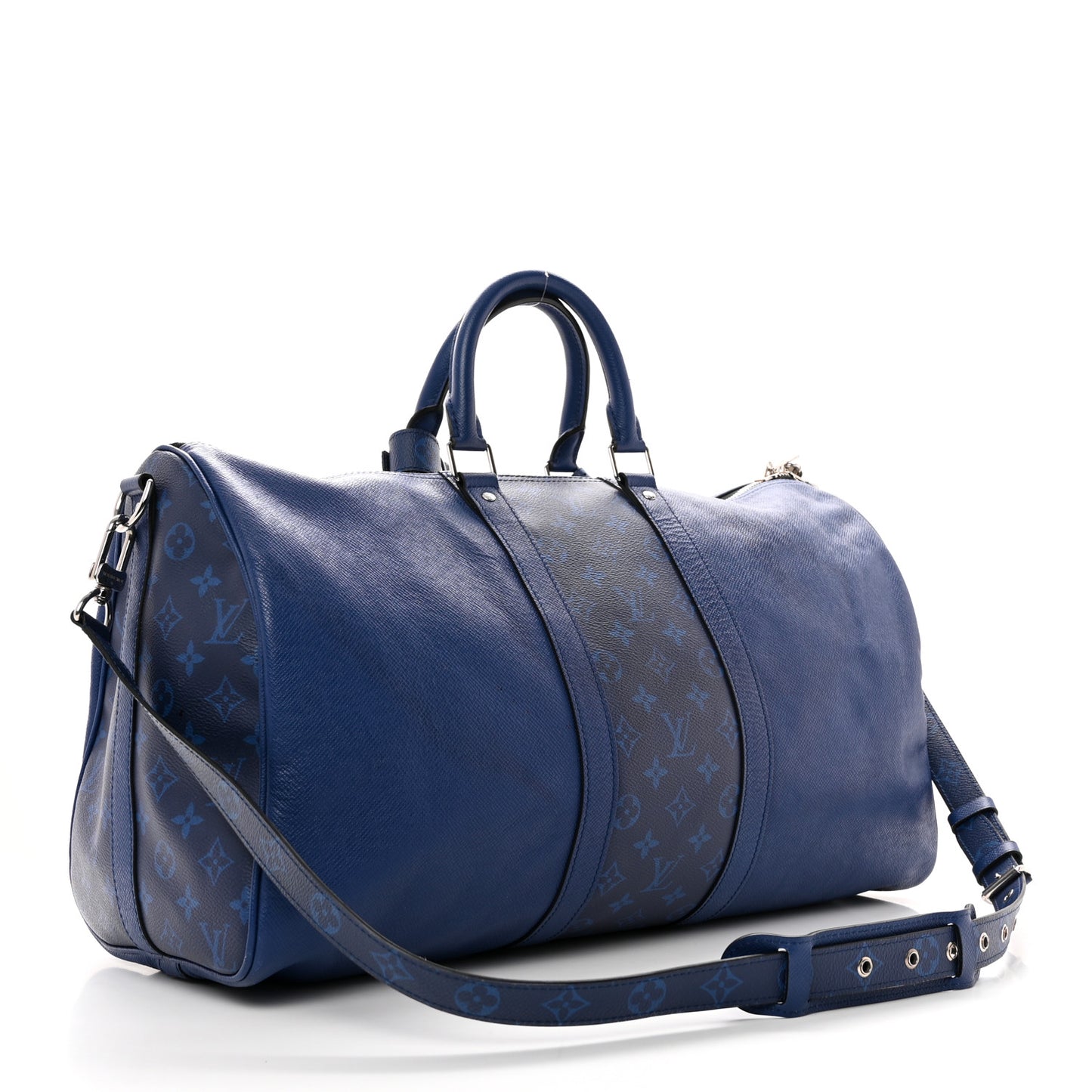 Taiga Monogram Eclipse Keepall Bandouliere 50 Pacific Blue