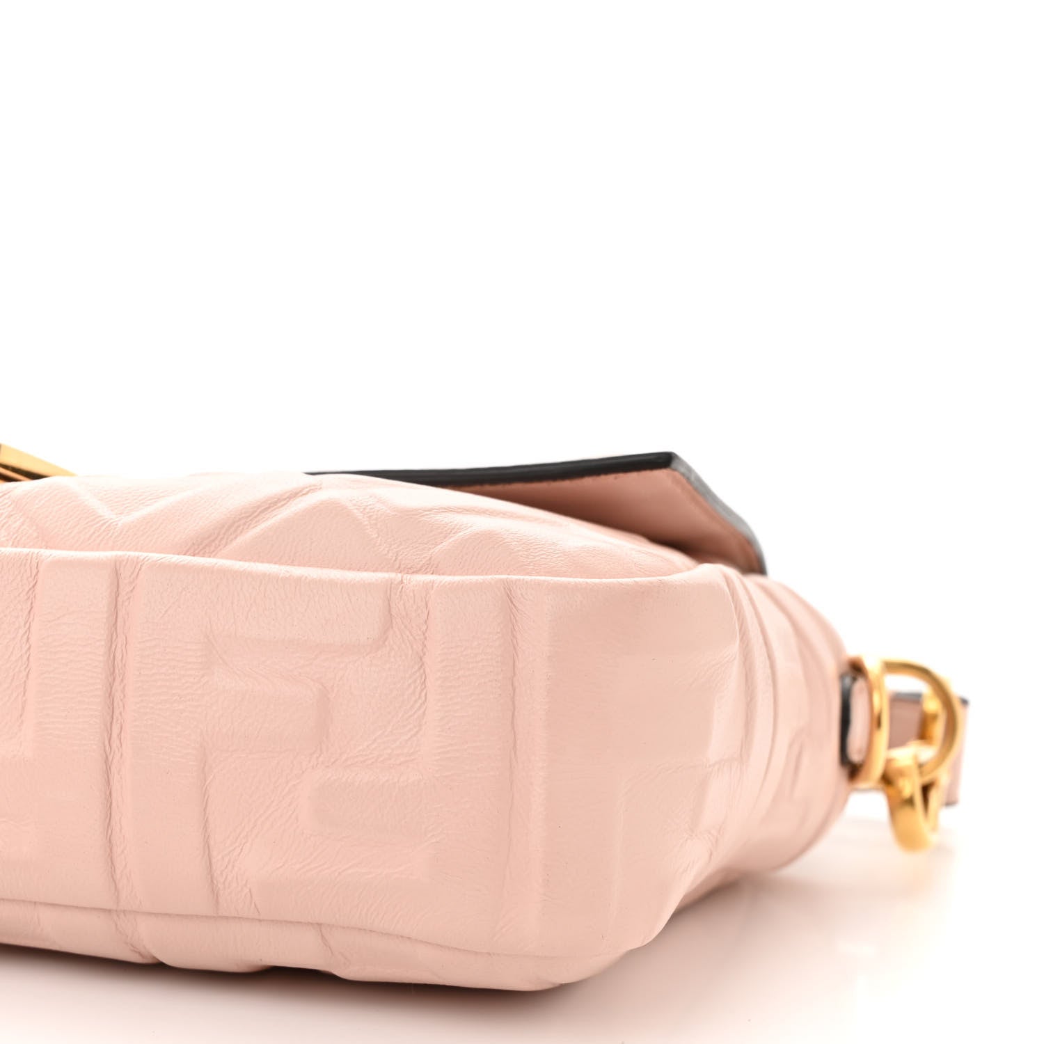 Fendi Nappa FF 1974 Embossed Baguette Rosa Quarzo 10 of 13