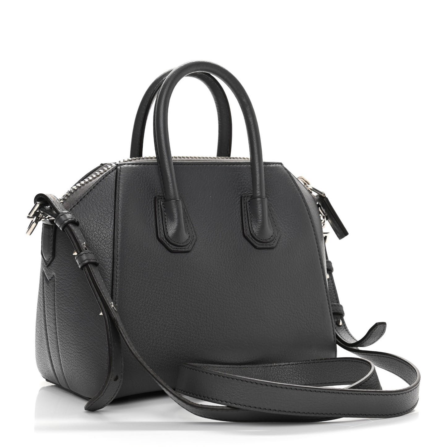 Calfskin Mini Antigona Storm Grey