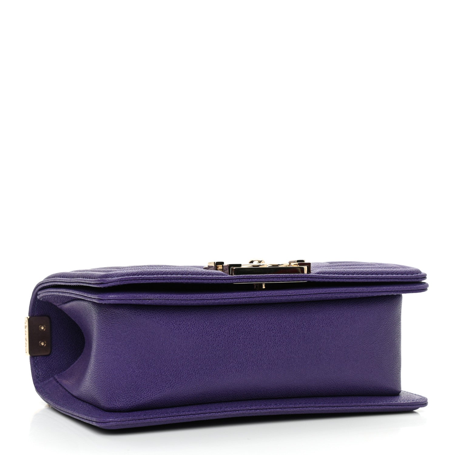 Chanel Caviar Chevron Quilted Small Boy Flap Purple 4 of 11