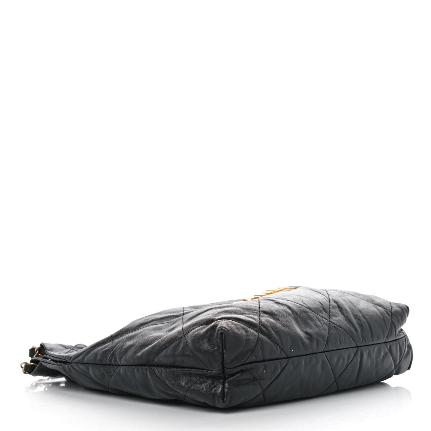 Shiny Calfskin Quilted Small Chanel 22 Black