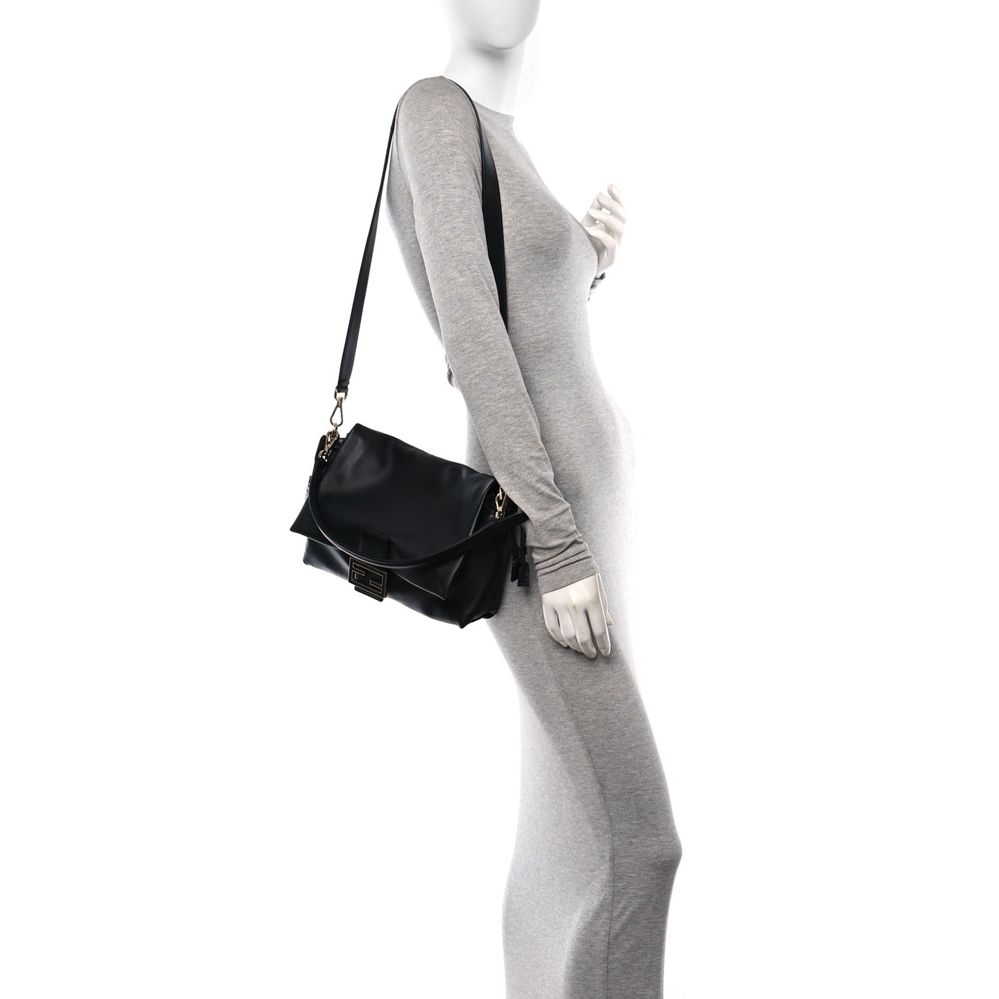 Nappa Medium Mamma Baguette Black