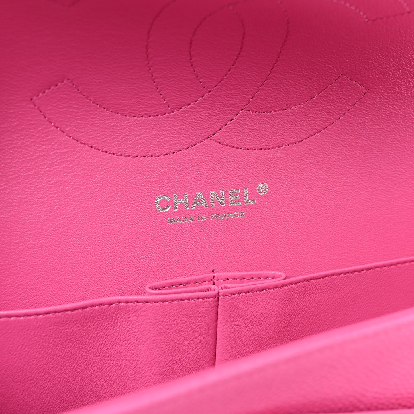 Iridescent Caviar Quilted Jumbo Double Flap Pink