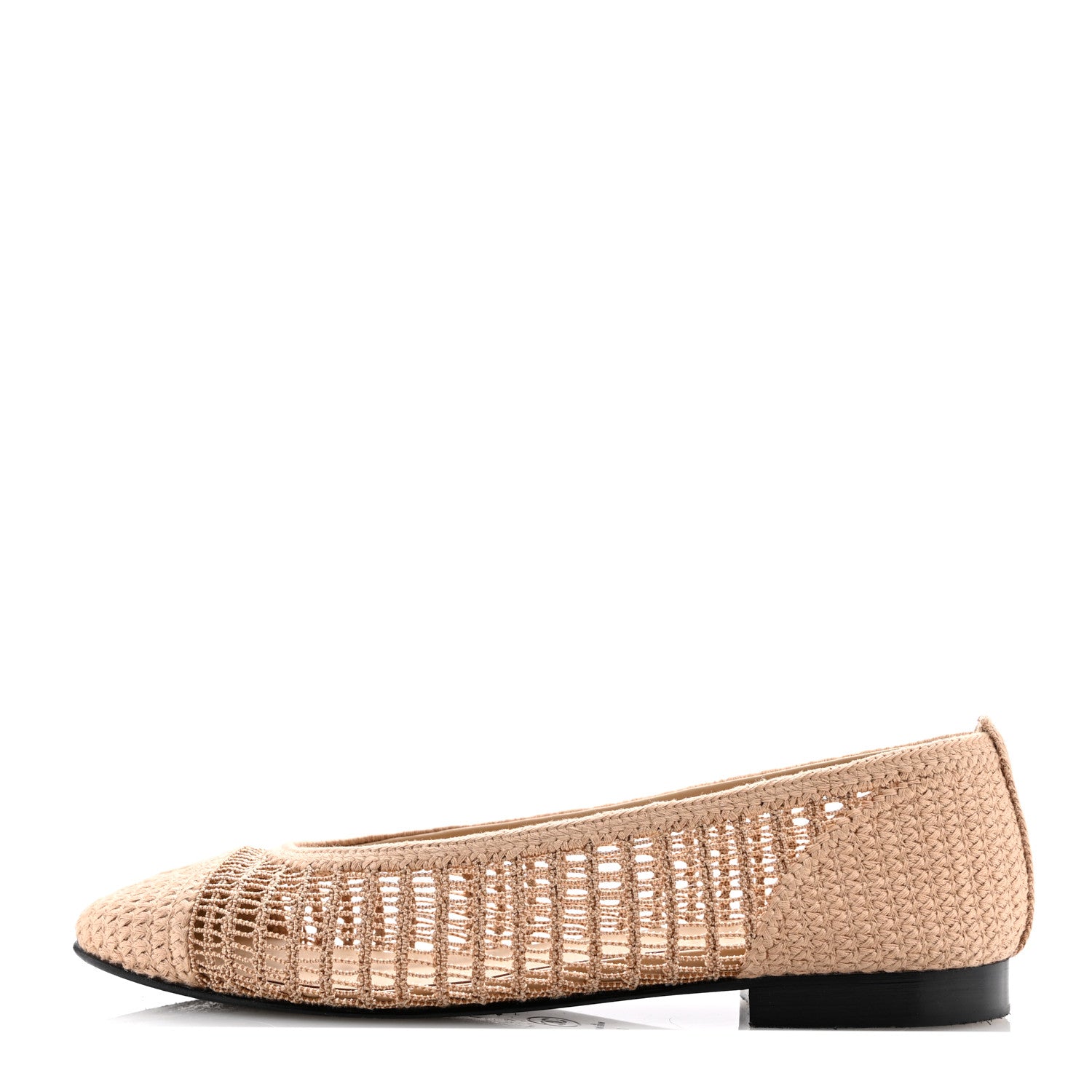 Chanel Raffia Cap Toe Ballerina Flats 41 Beige 1 of 11