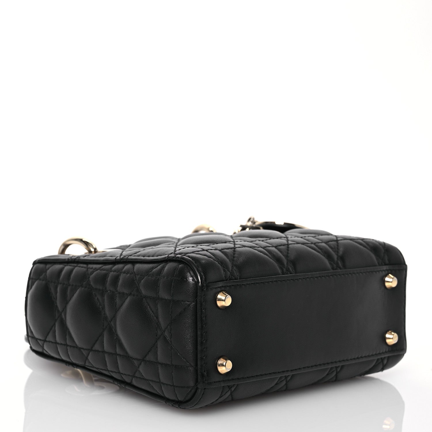 Christian Dior Lambskin Cannage Mini Lady Dior Black 4 of 17