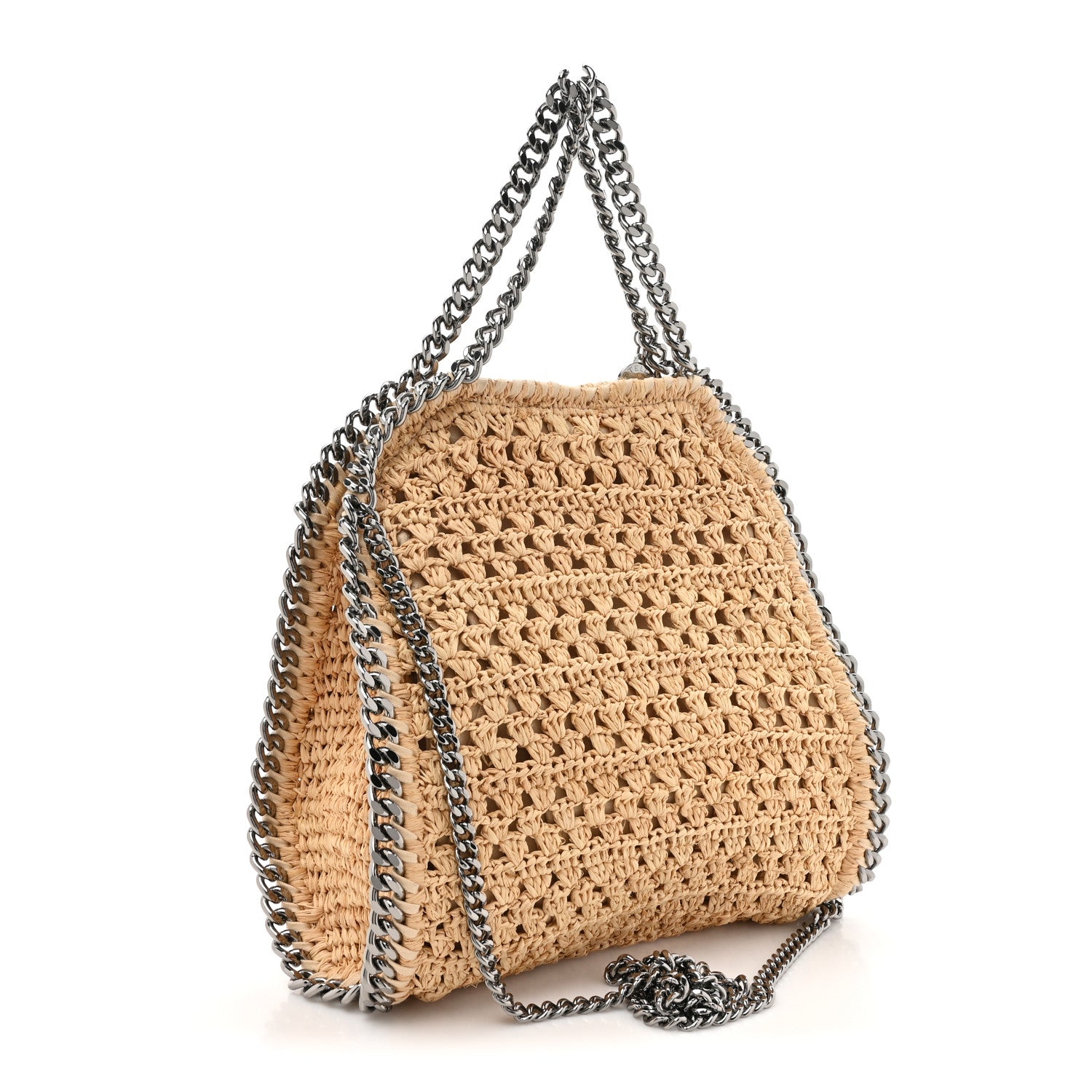 Stella McCartney Raffia Mini Falabella Fold Over Tote Natural 2 of 9