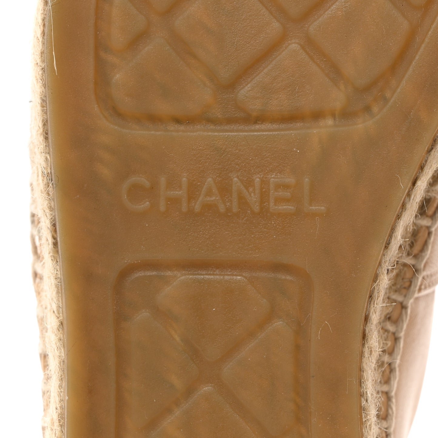 Lambskin CC Espadrilles 38 Beige Black