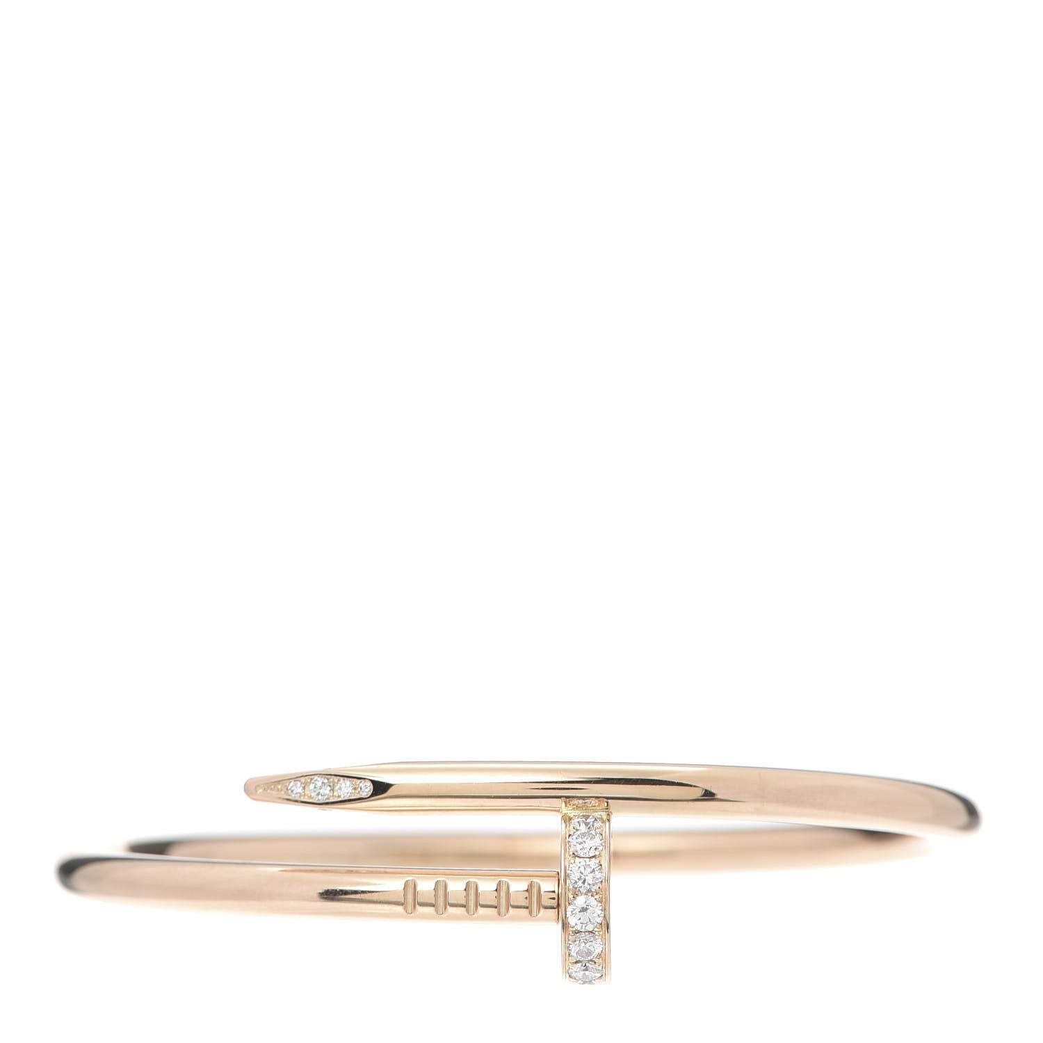 Cartier 18K Pink Gold Diamond Juste Un Clou Bracelet 16 1 of 5