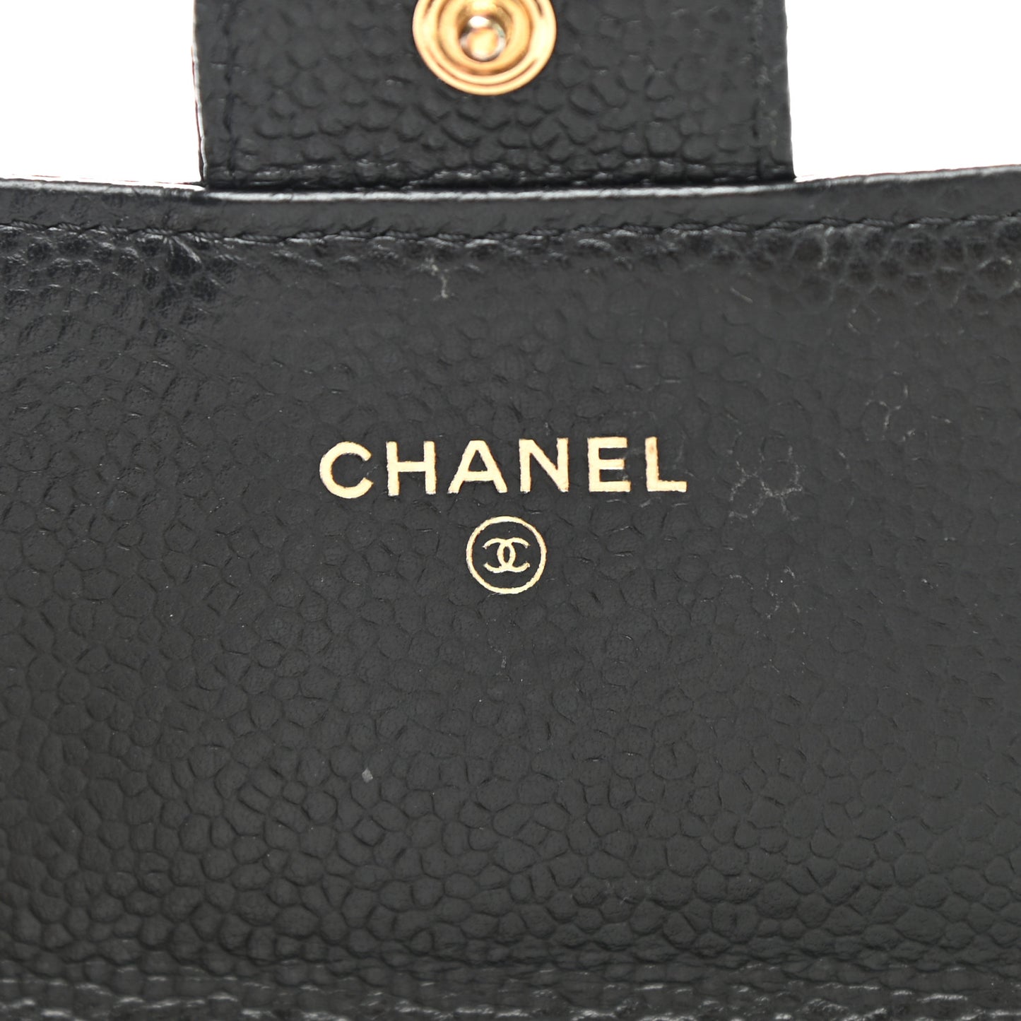Caviar Quilted Large Gusset Flap Wallet Black