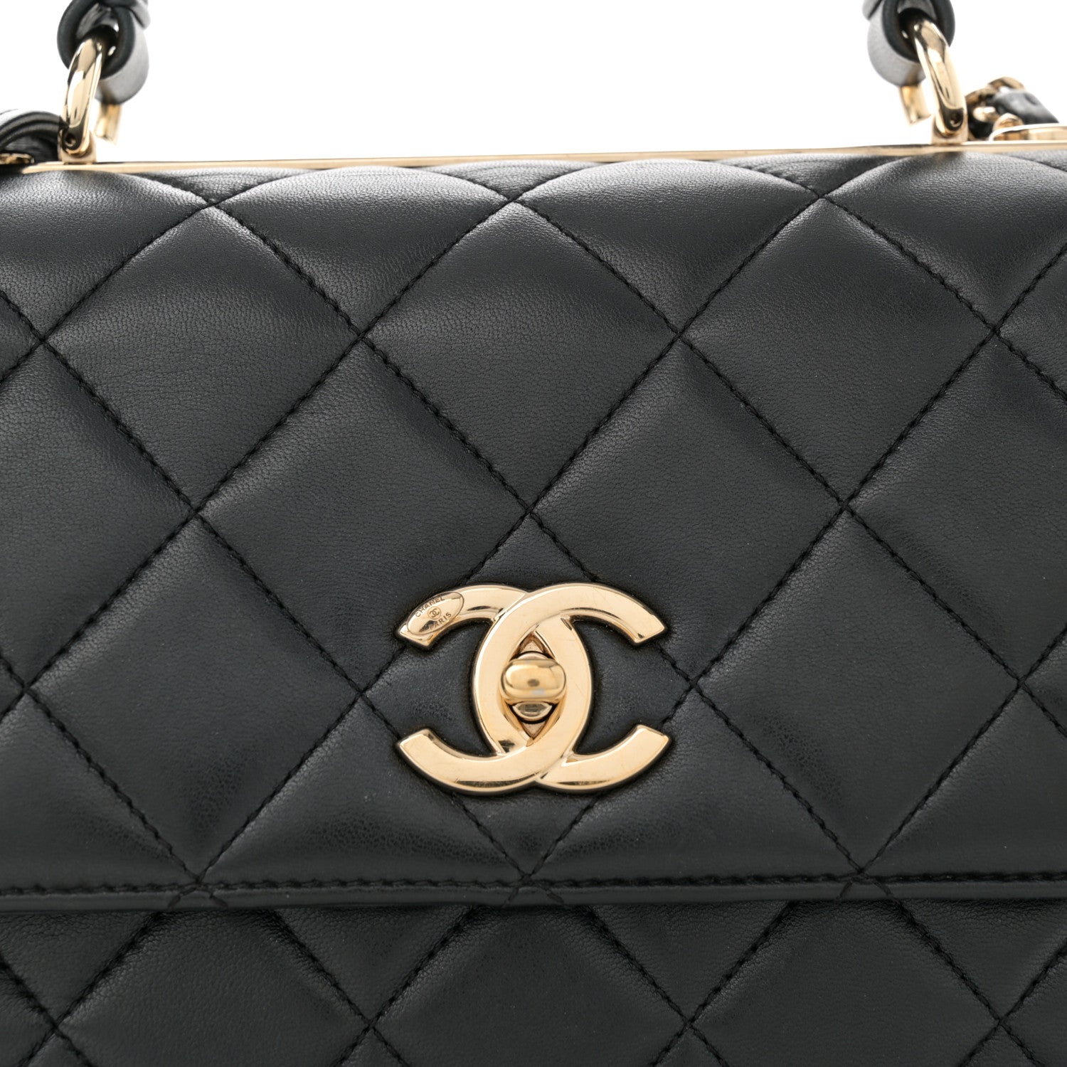 Chanel Lambskin Quilted Medium Trendy CC Flap Dual Handle Bag Black 9 of 12