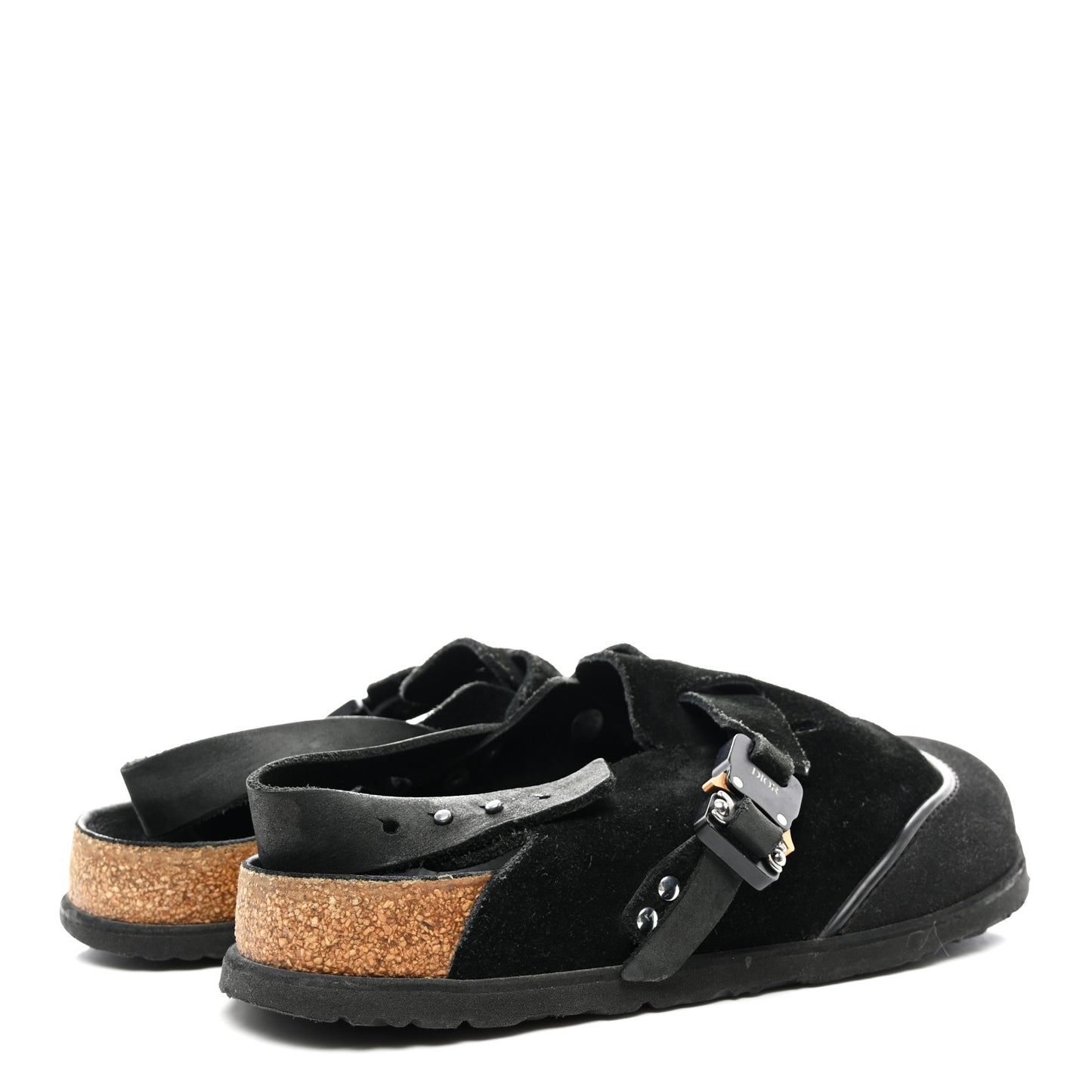 X BIRKENSTOCK Felted Wool Nubuck Calfskin Tokio Mule 42 Black