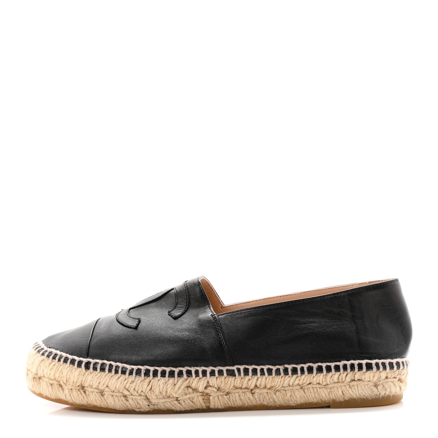Chanel Lambskin CC Espadrilles 38 Black 1979011 – FASHIONPHILE