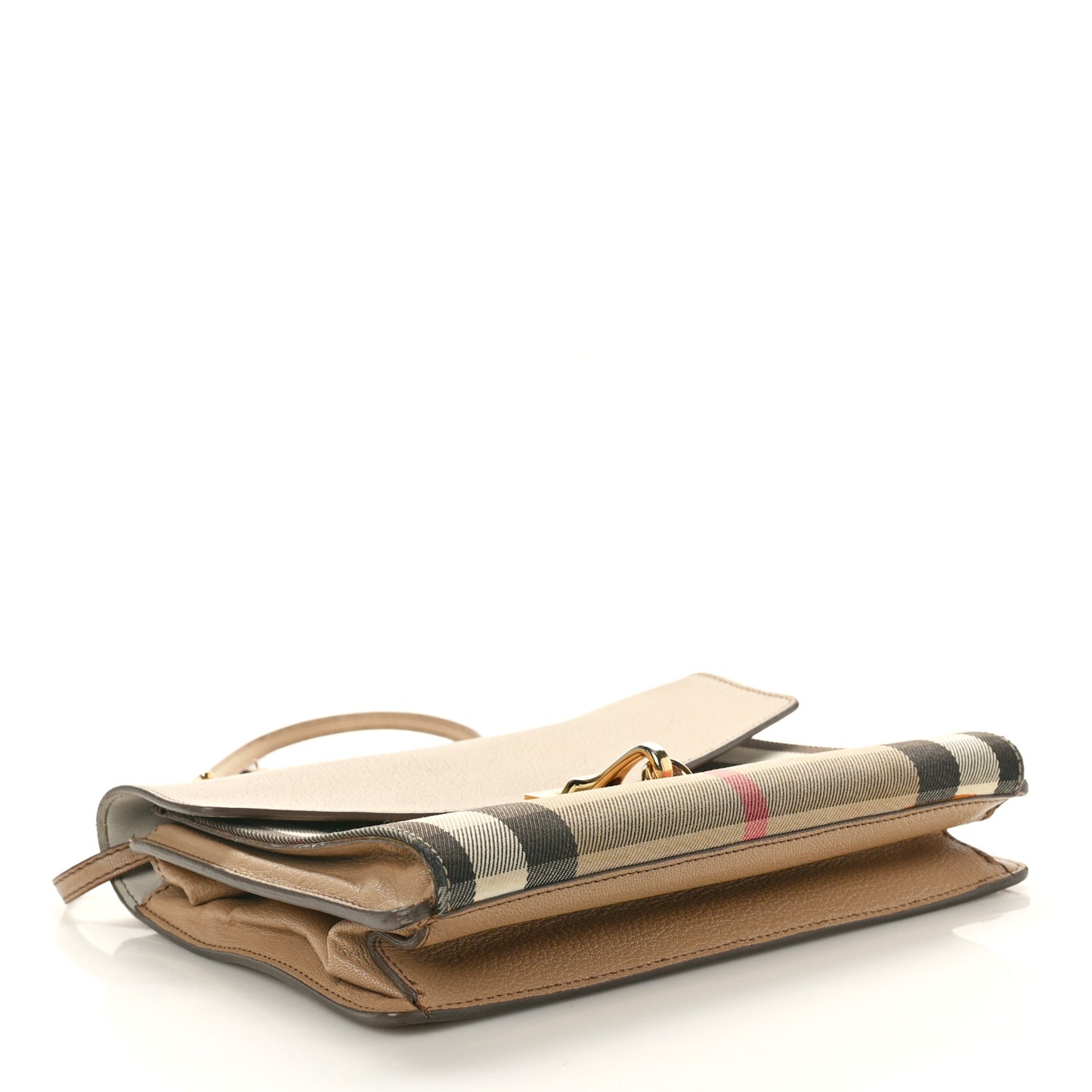 Derby Calfskin House Check Small Macken Crossbody Bag Light Beige