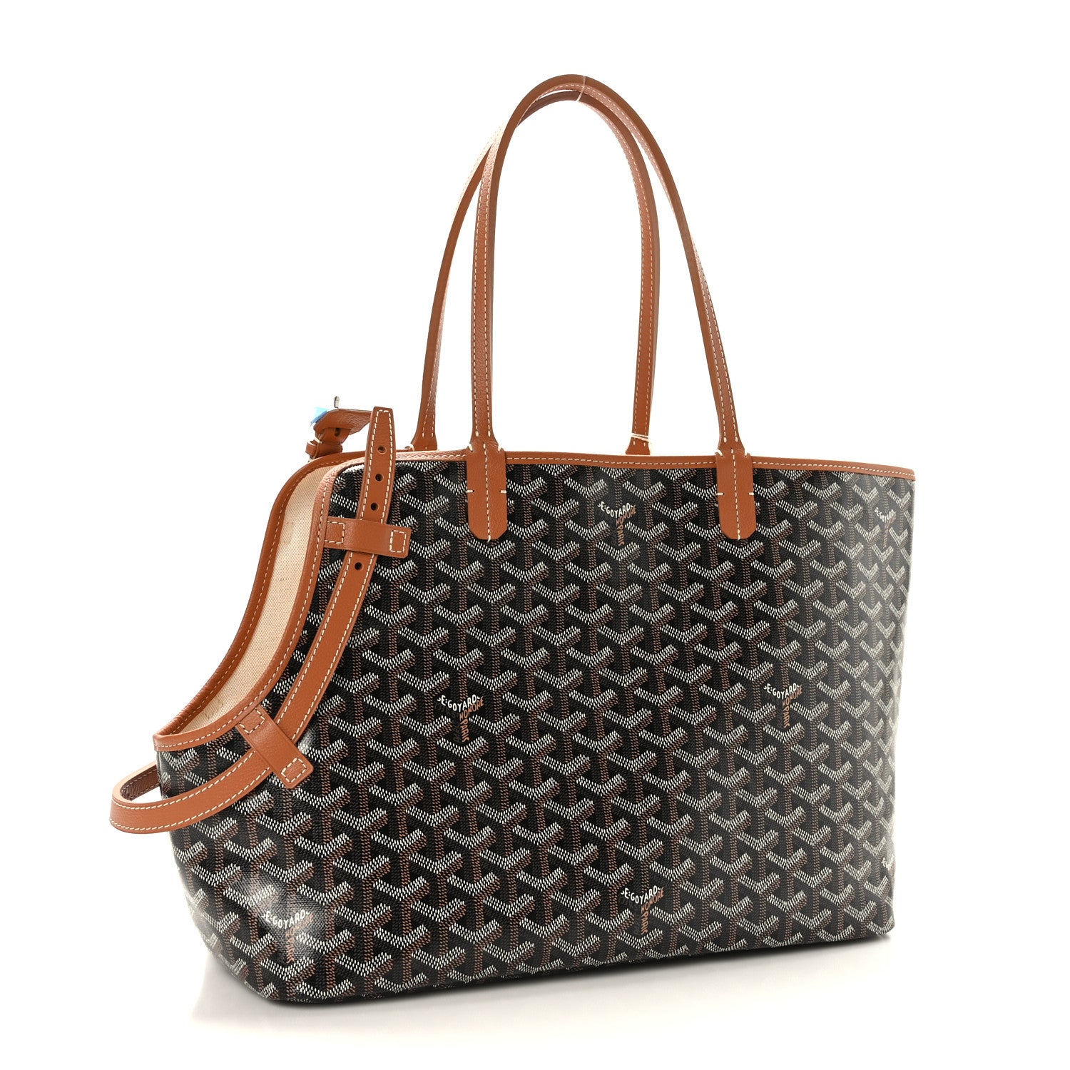 Goyard Goyardine Chien Gris Bag Black Gold 3 of 9