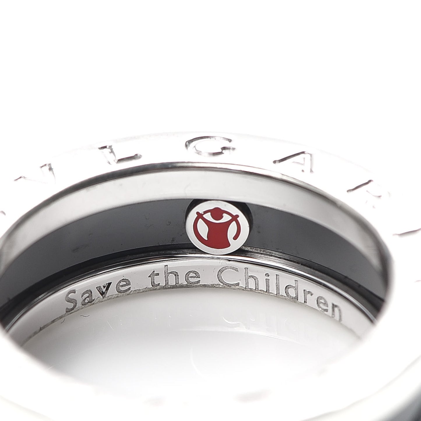 Sterling Silver Ceramic Save The Children One-Band Ring 51 5.75