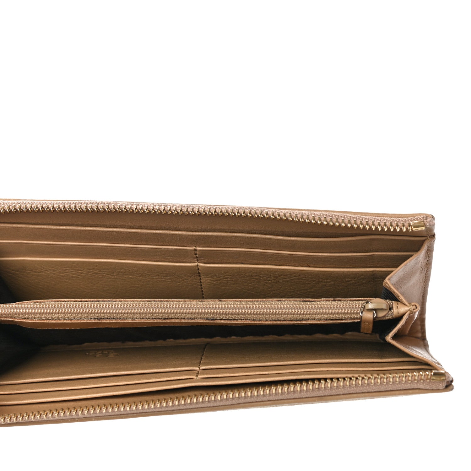 Gucci Calfskin Monogram Zip Around Wallet Tan 5 of 10