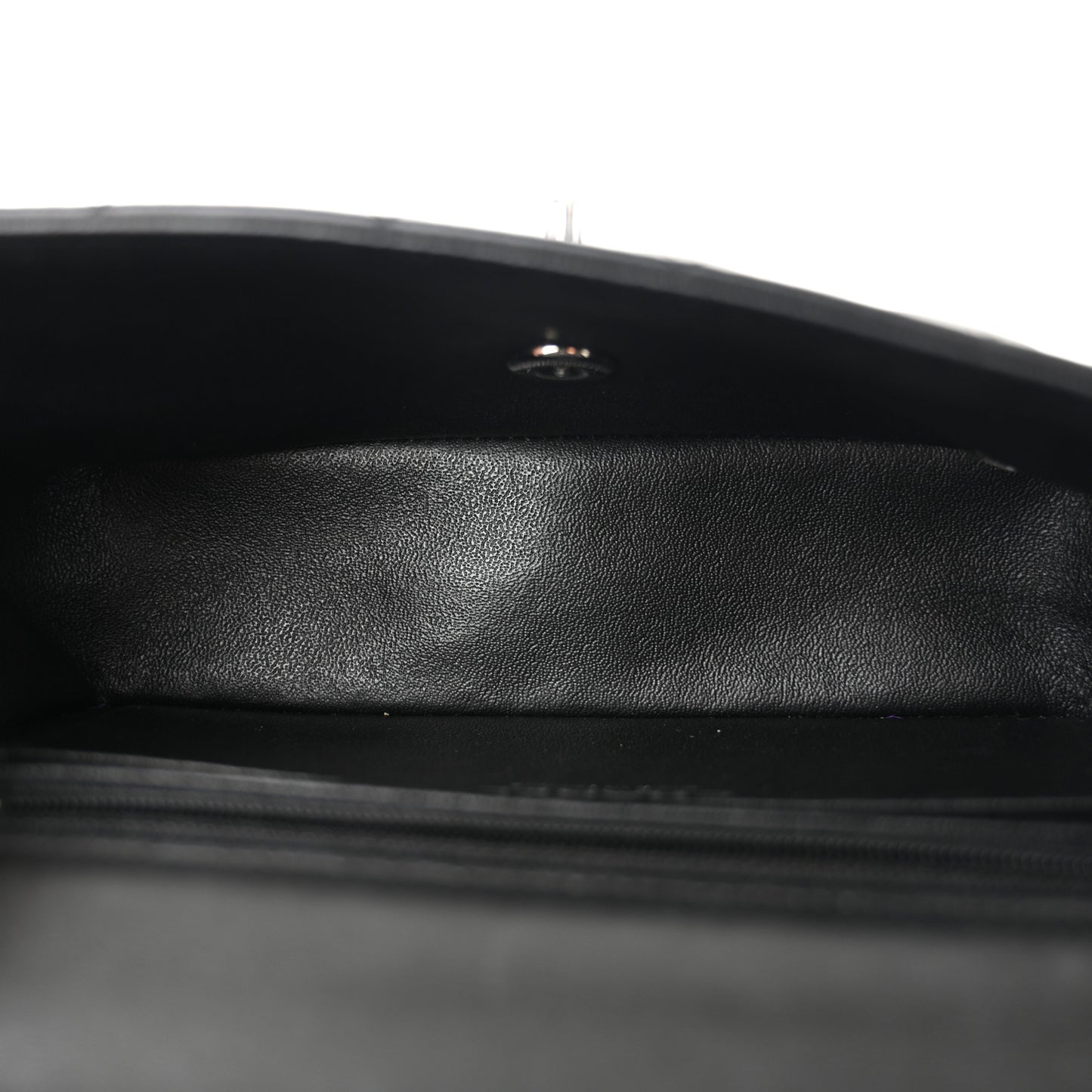 Lambskin Quilted Mini Rectangular Flap Black