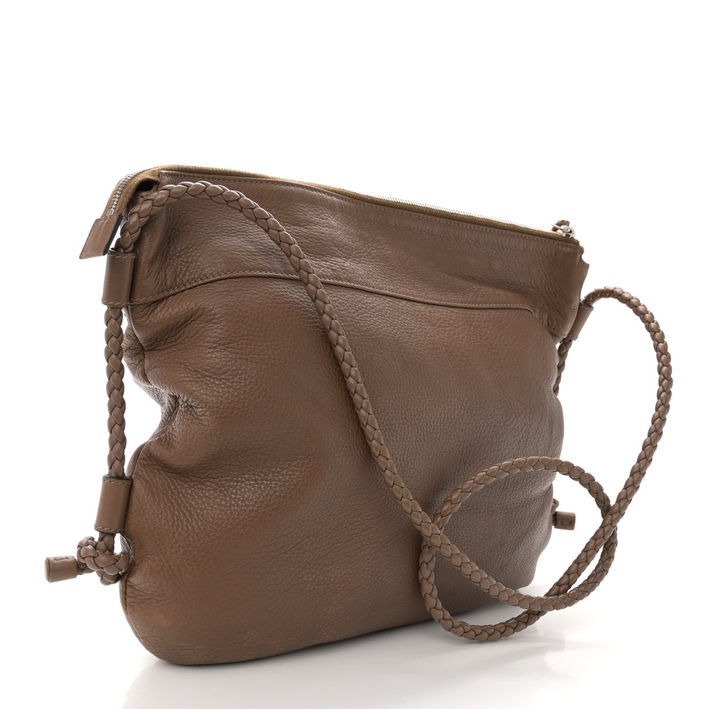 Deerskin Interlocking G Braided Messenger Bag Maple