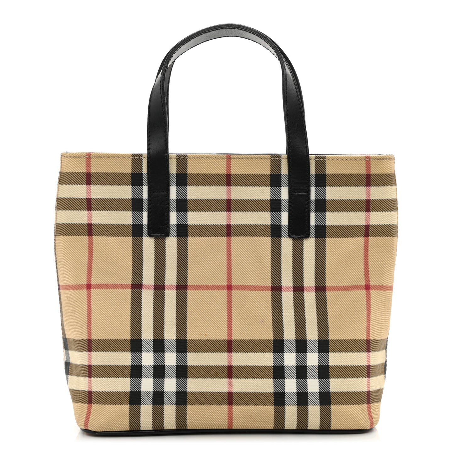 House Check Small Tote Black