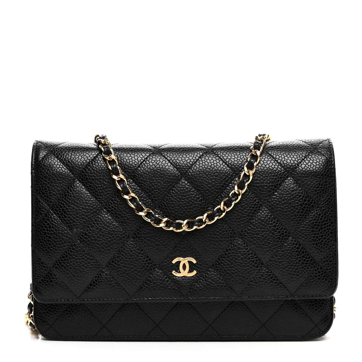 Chanel Caviar Quilted Wallet on Chain WOC Black 1 of 12