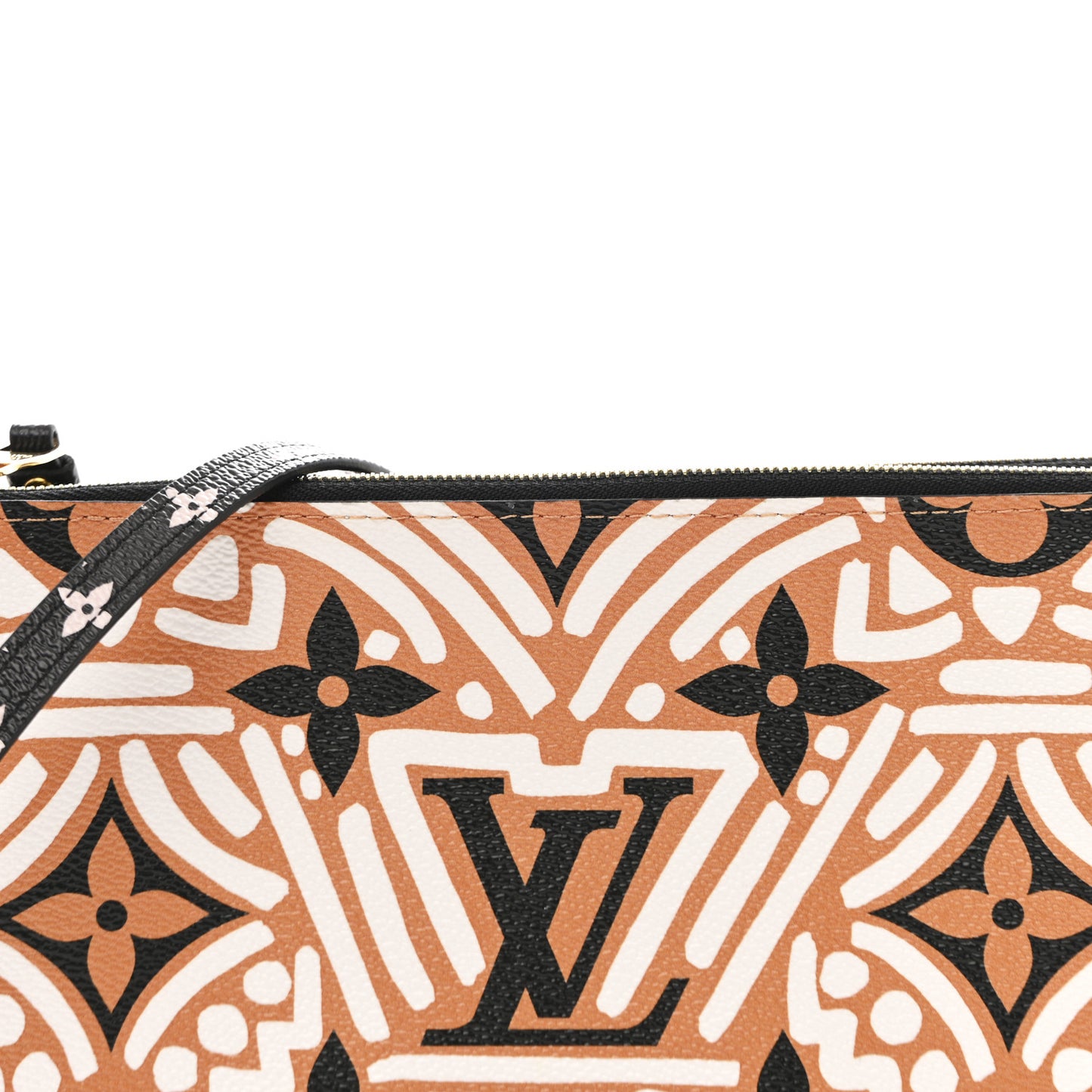 Monogram Giant Crafty Double Zip Pochette Creme Caramel
